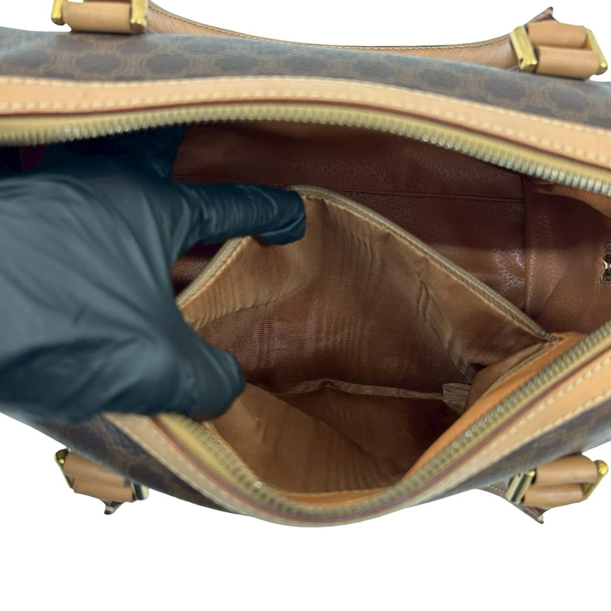 CELINE Brown Leather Shoulder Bag