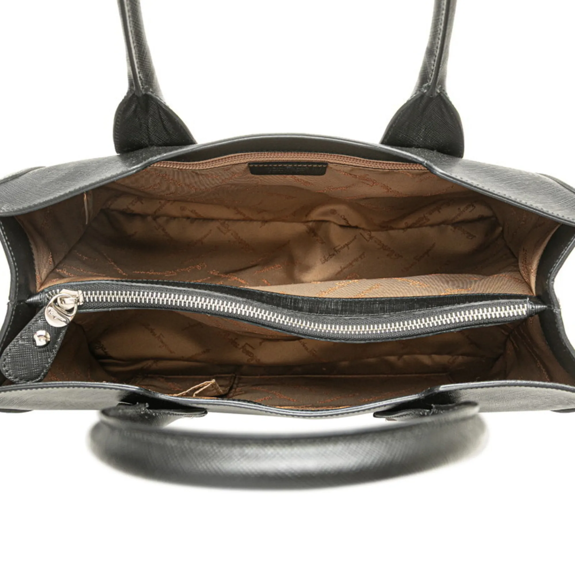 SALVATORE FERRAGAMO Black Leather Bag