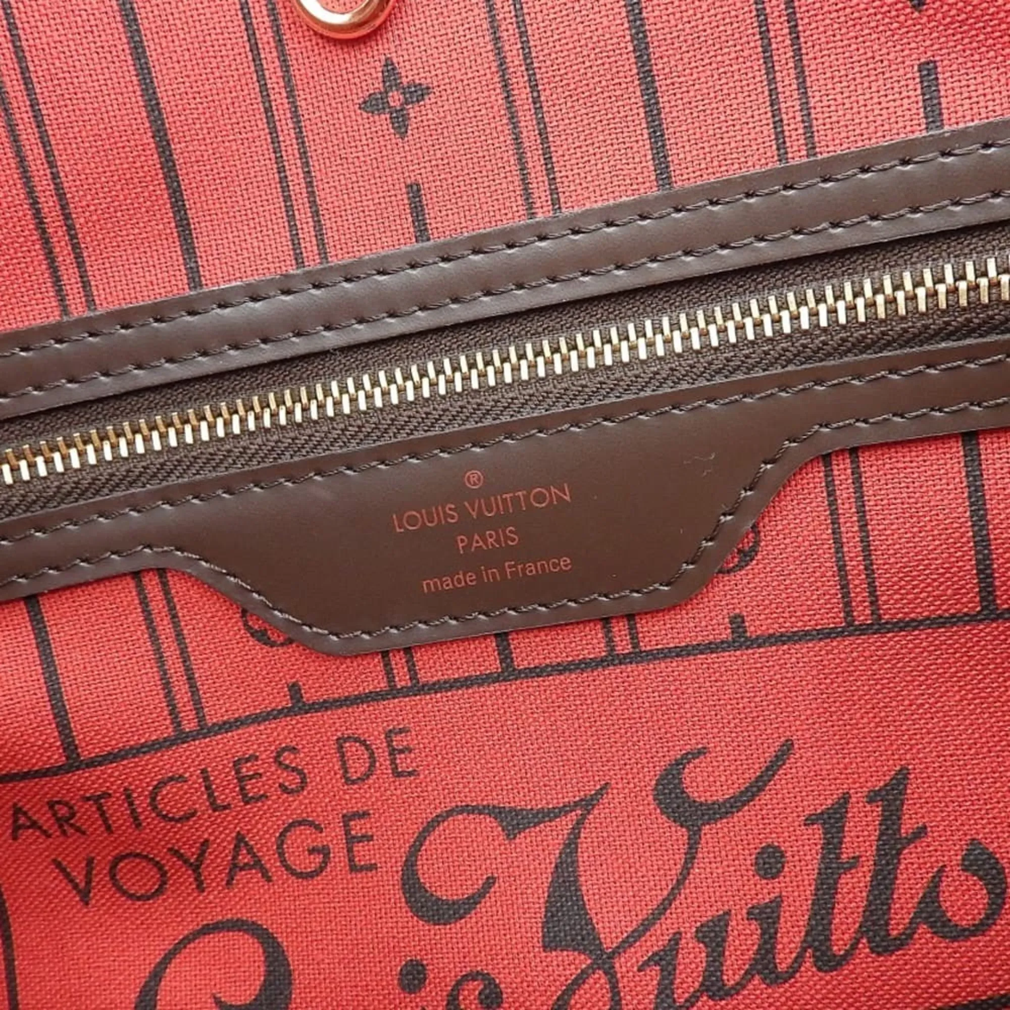 LOUIS VUITTON Brown Damier Neverfull PM Tote Bag