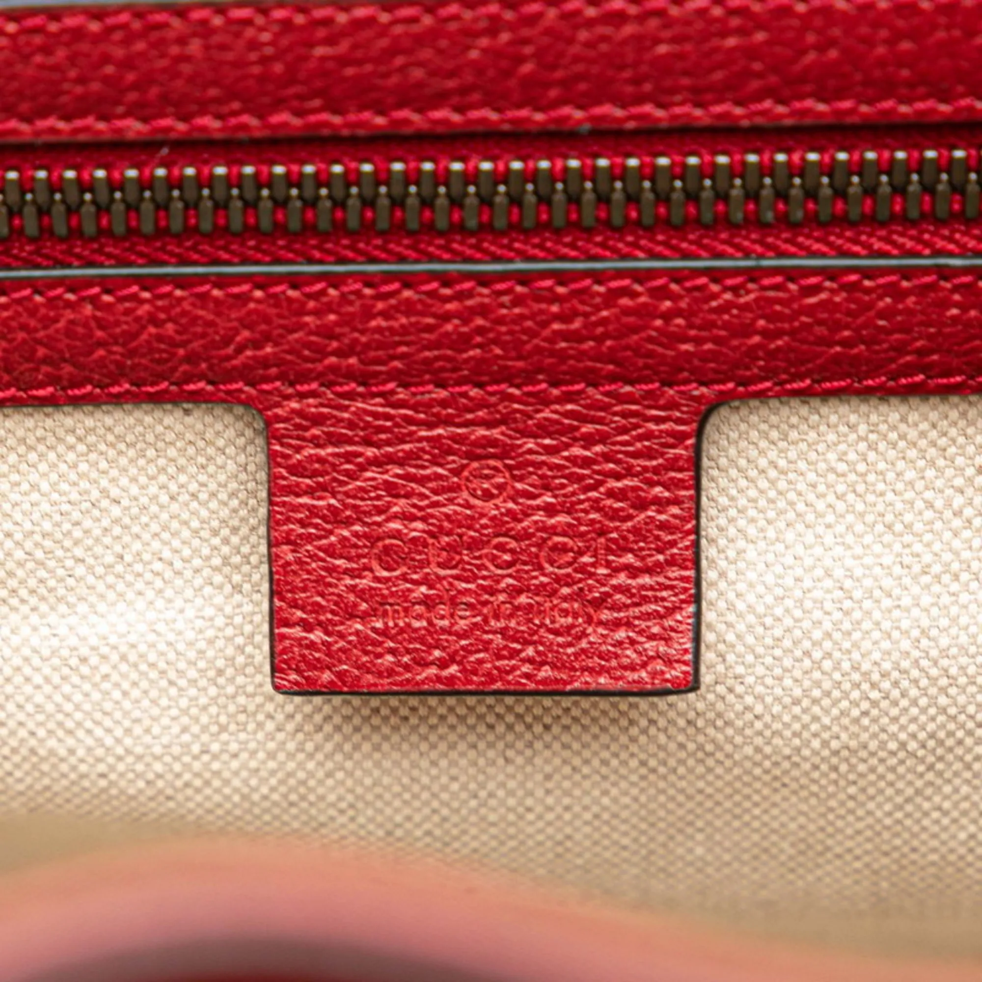 GUCCI Red Leather Backpack