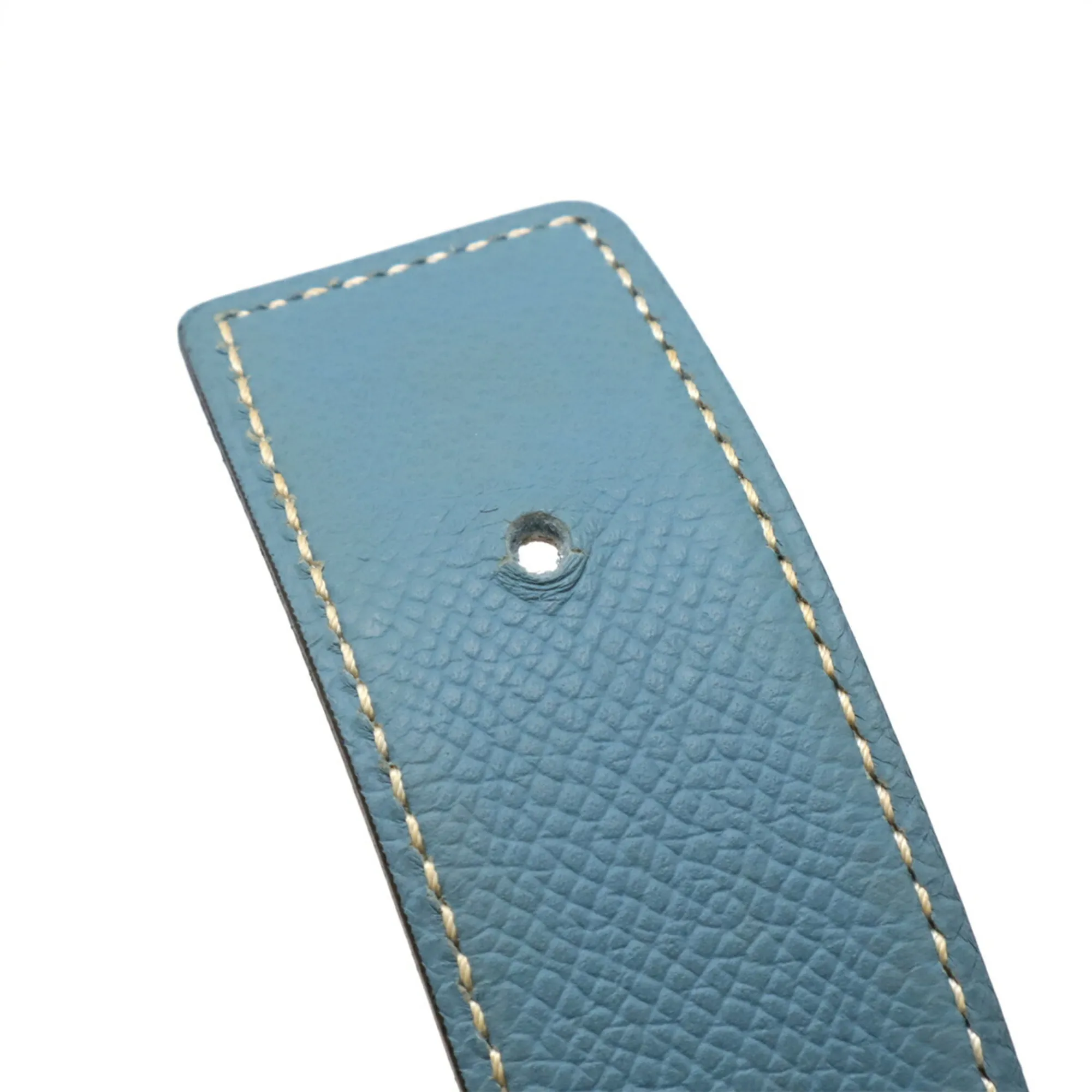 HERMES White Leather Belt