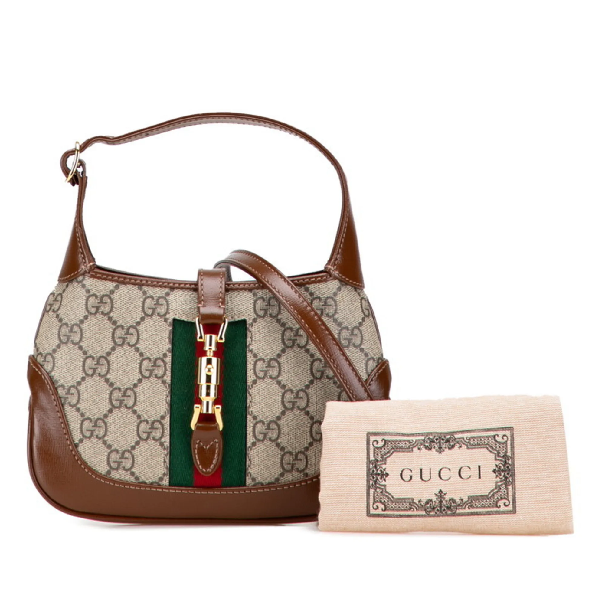 GUCCI Cream Leather Jackie Shoulder Bag