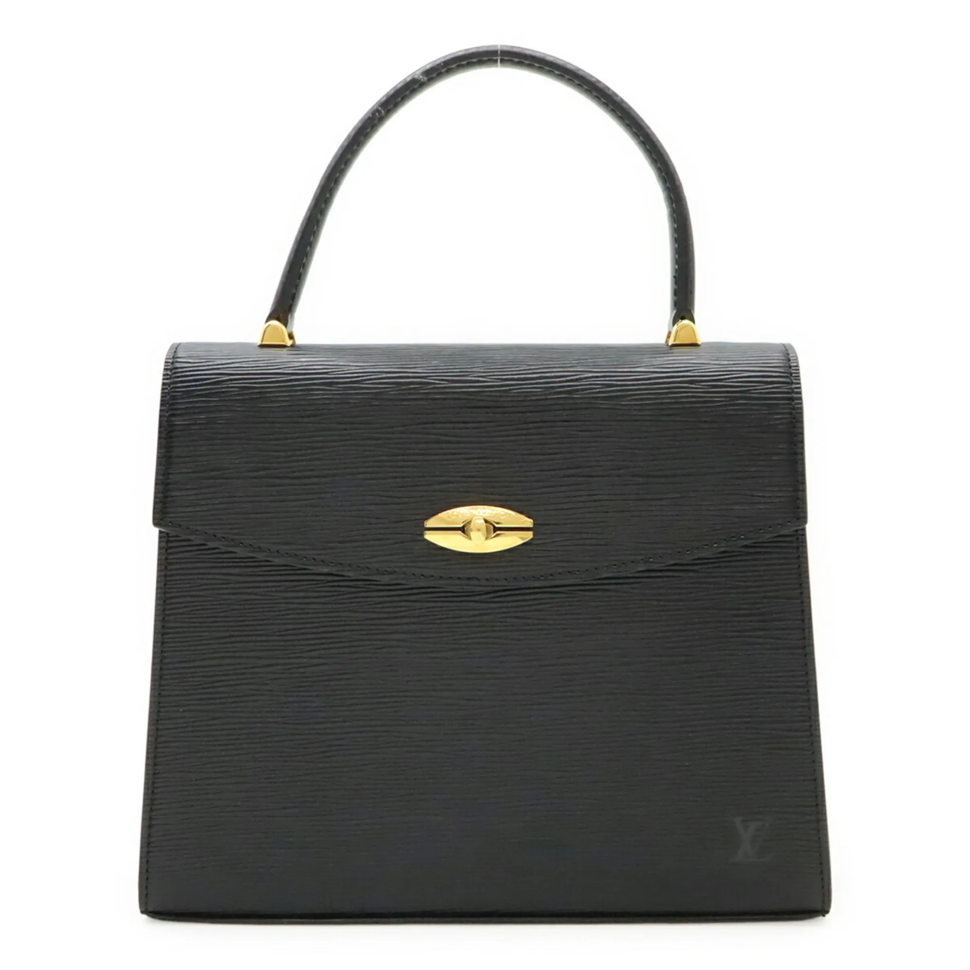 LOUIS VUITTON Black Leather Bag