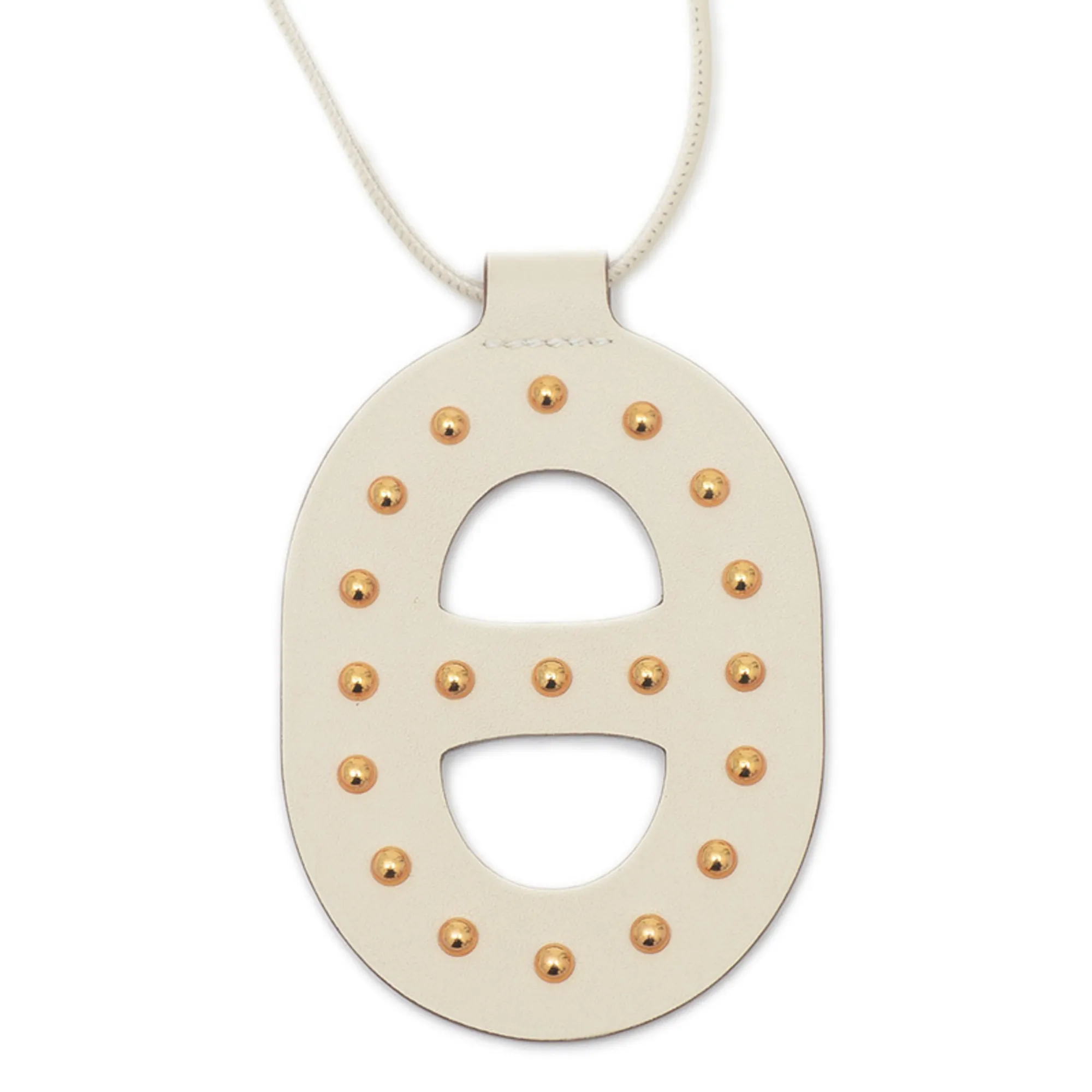 HERMES White Necklace