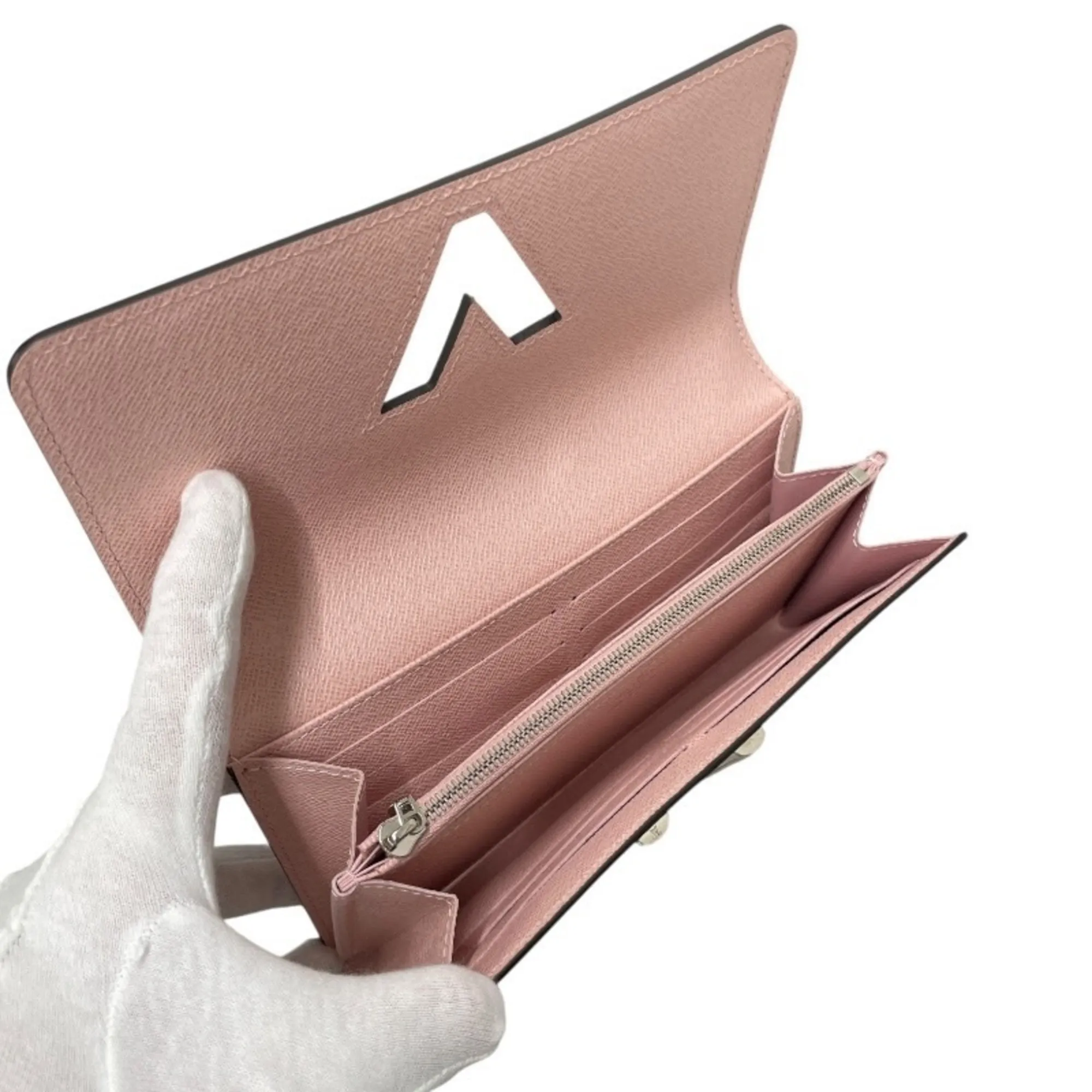 LOUIS VUITTON Pink Leather Wallet