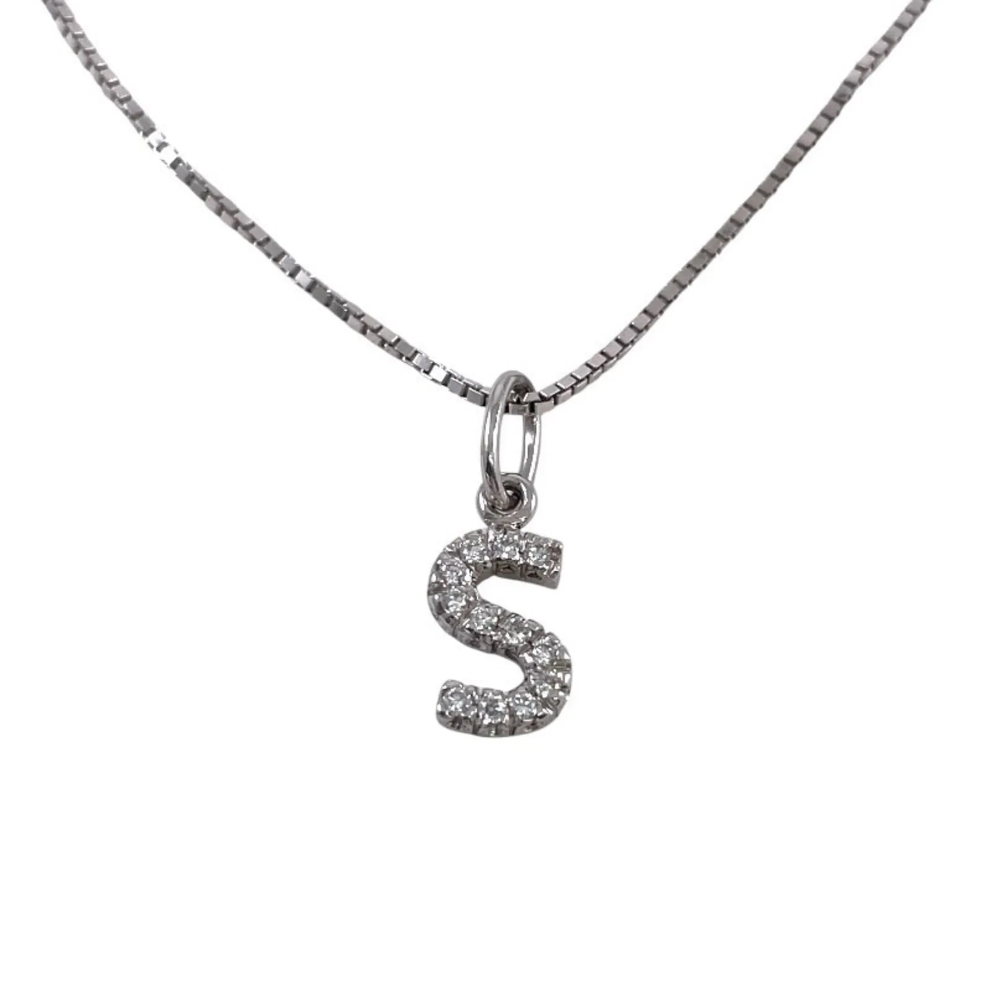 GUCCI 18k Silver Diamond Necklace