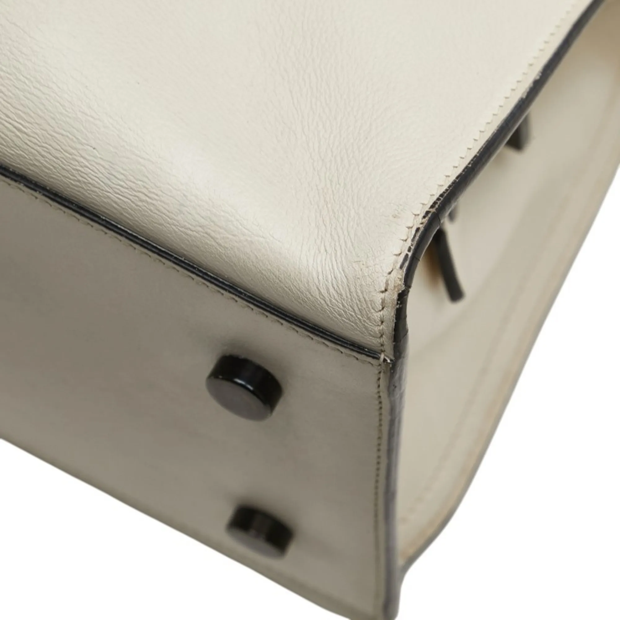 SAINT LAURENT White Leather Shoulder Bag