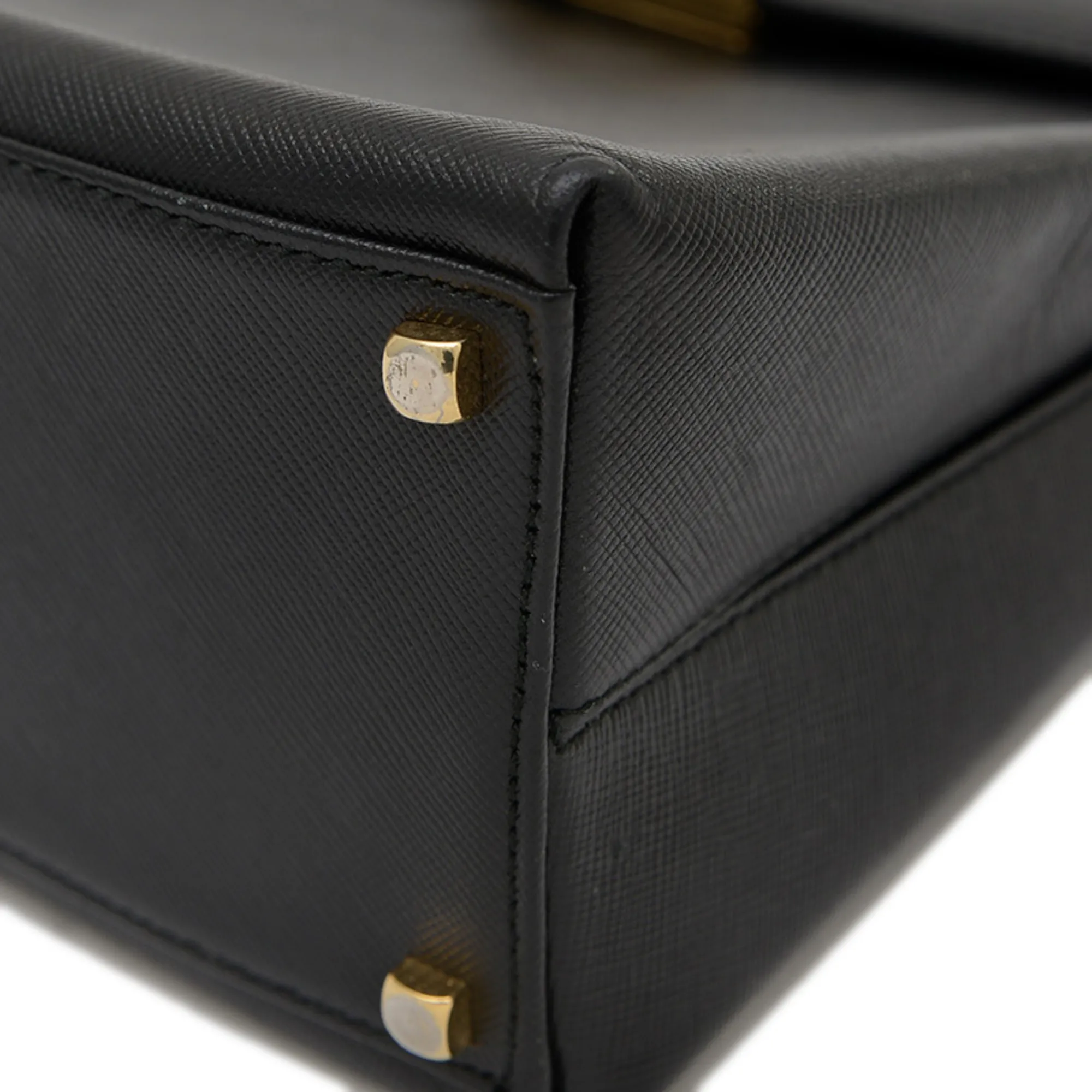 SALVATORE FERRAGAMO Black Leather Shoulder Bag