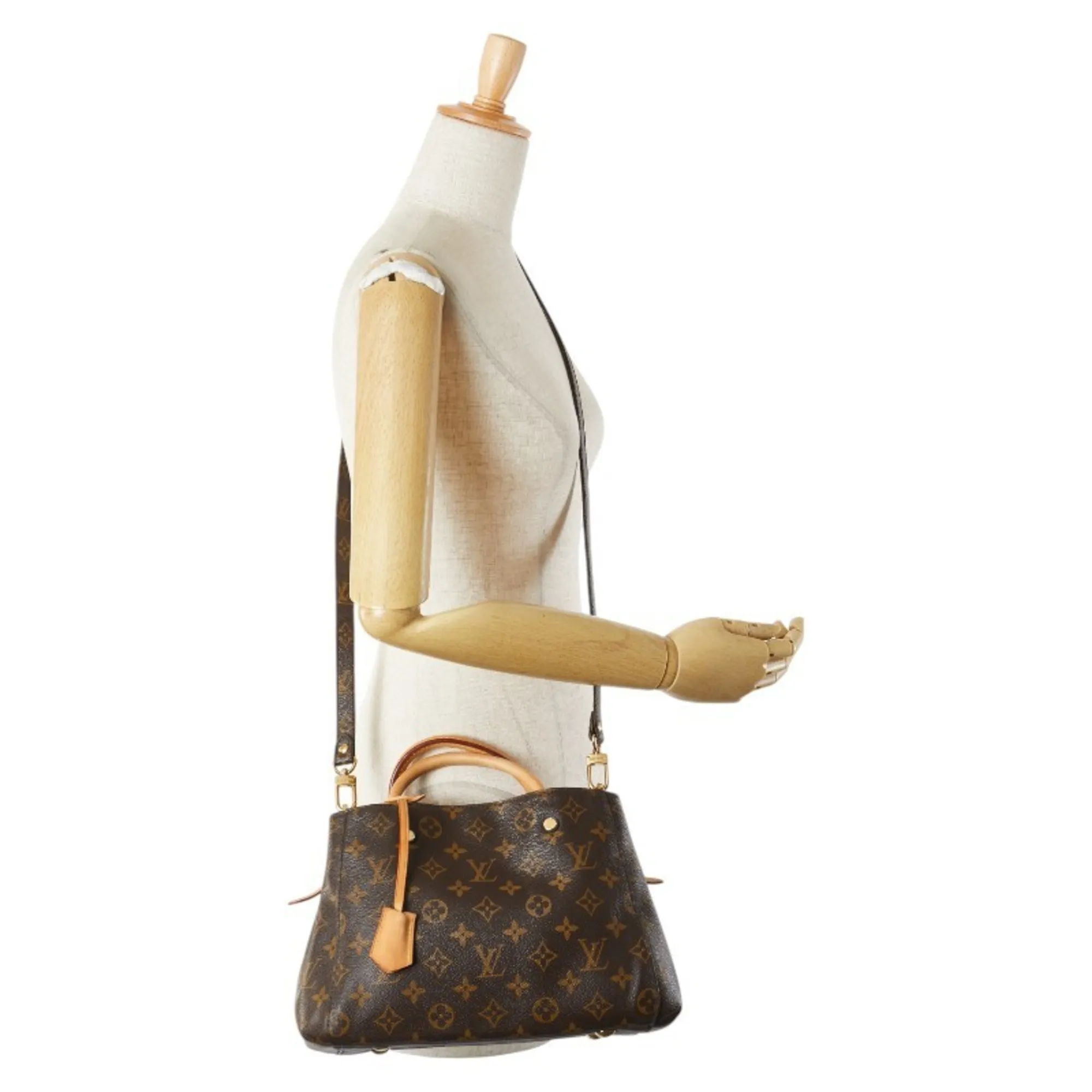 LOUIS VUITTON Brown Monogram Leather Shoulder Bag