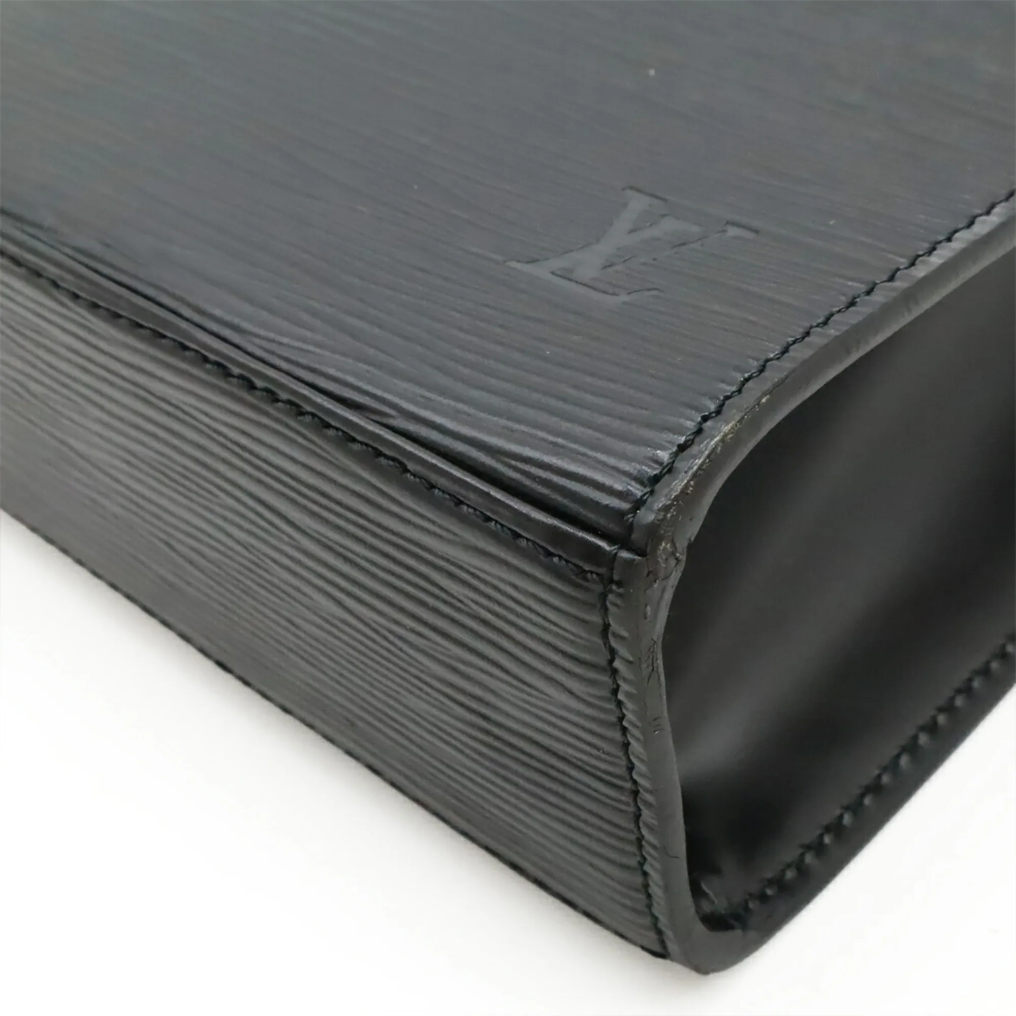 LOUIS VUITTON Black Leather Bag