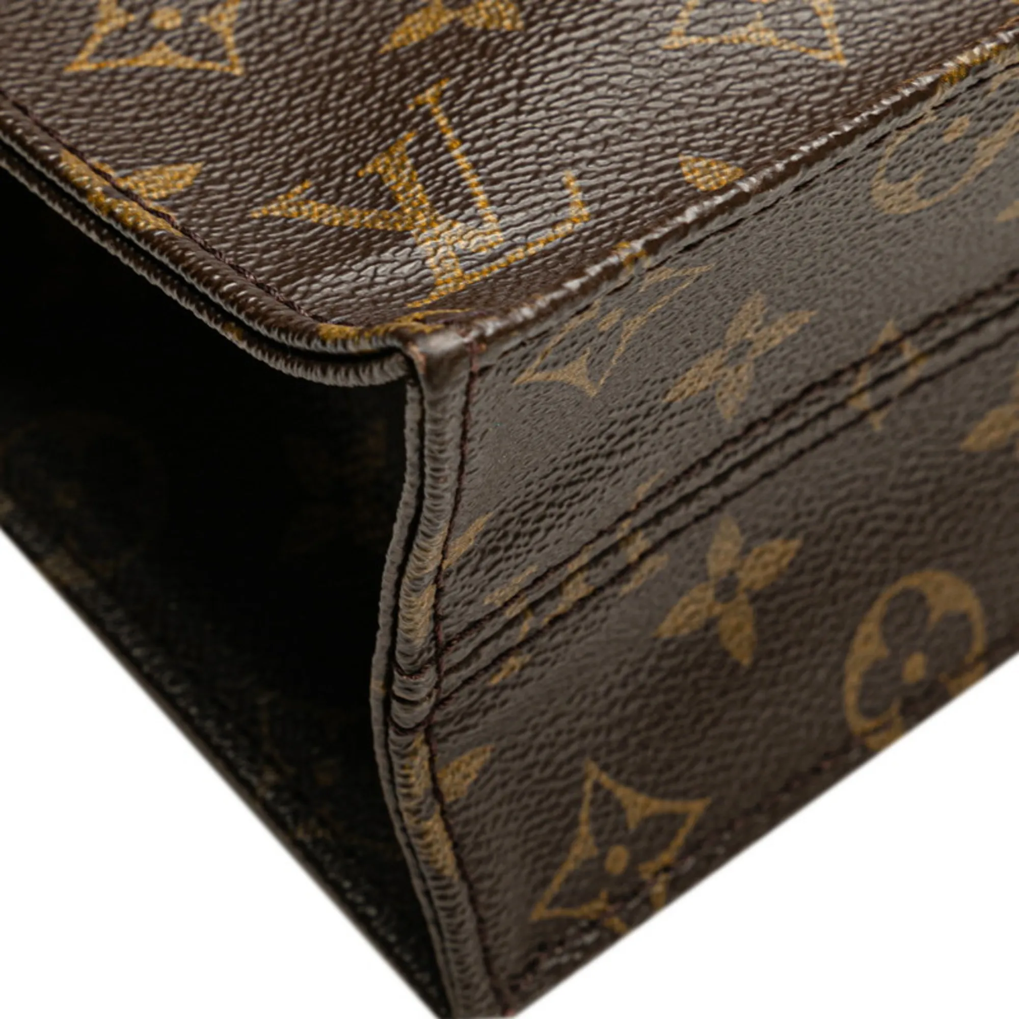 LOUIS VUITTON Brown Monogram Leather Tote Bag
