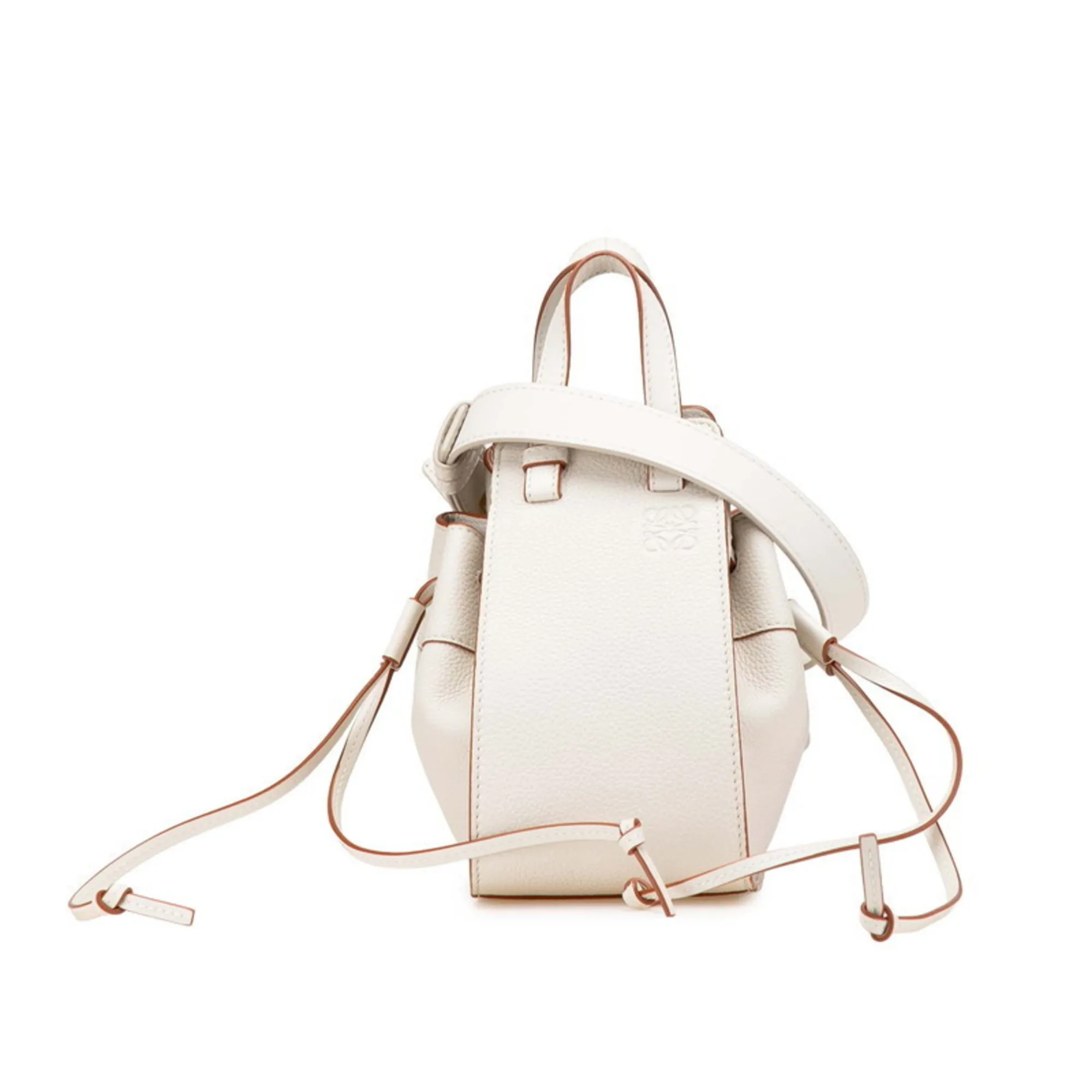 LOEWE White Leather Hammock Shoulder Bag