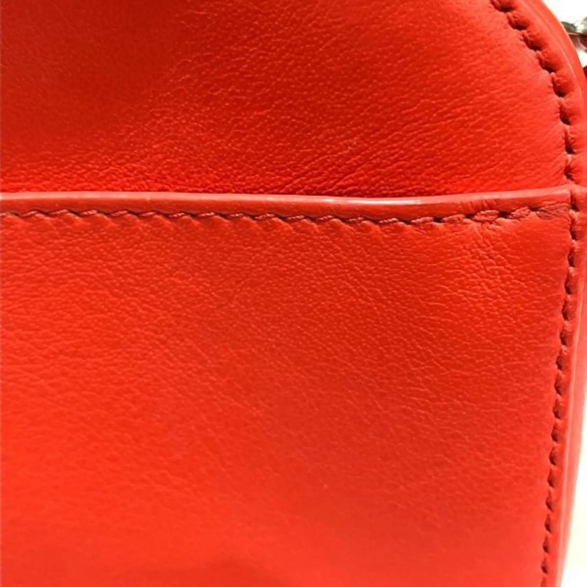 BALENCIAGA Red Leather Shoulder Bag