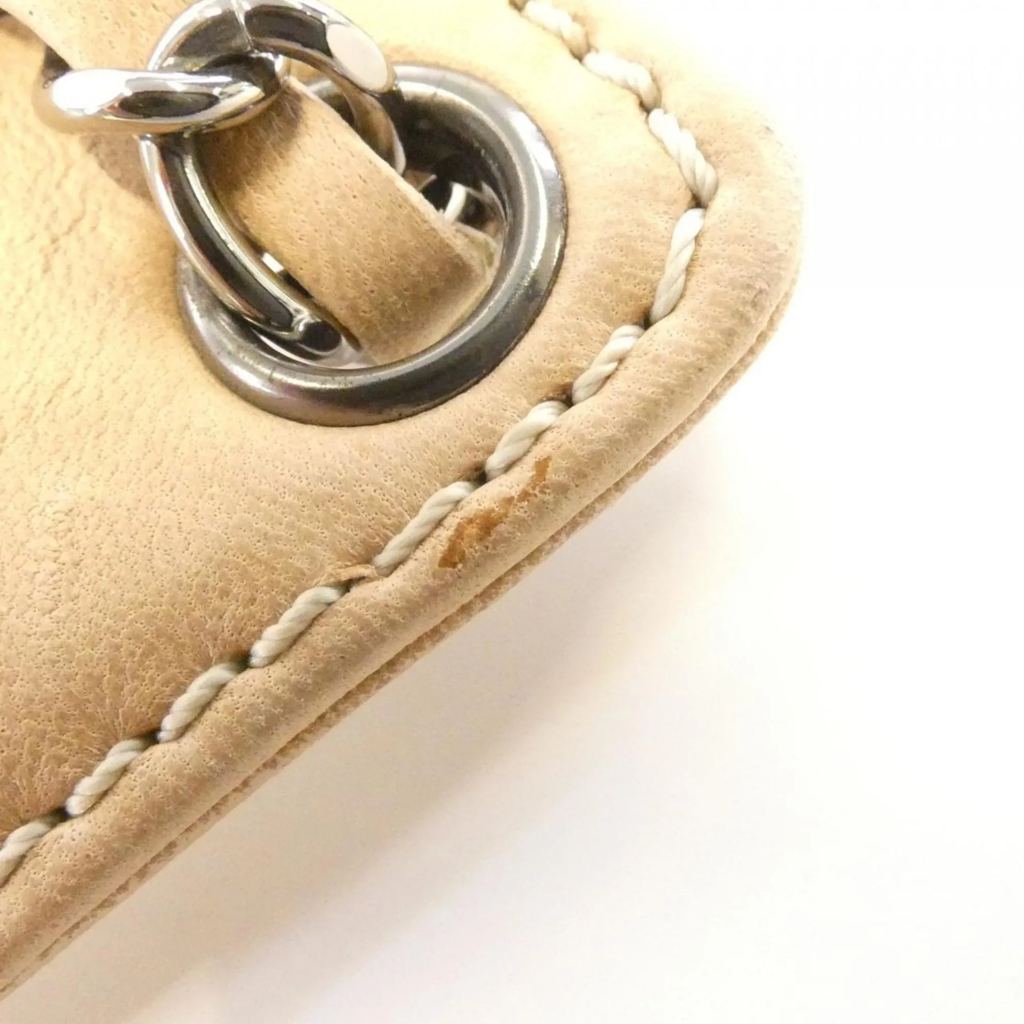 CHANEL Cream Shoulder Bag