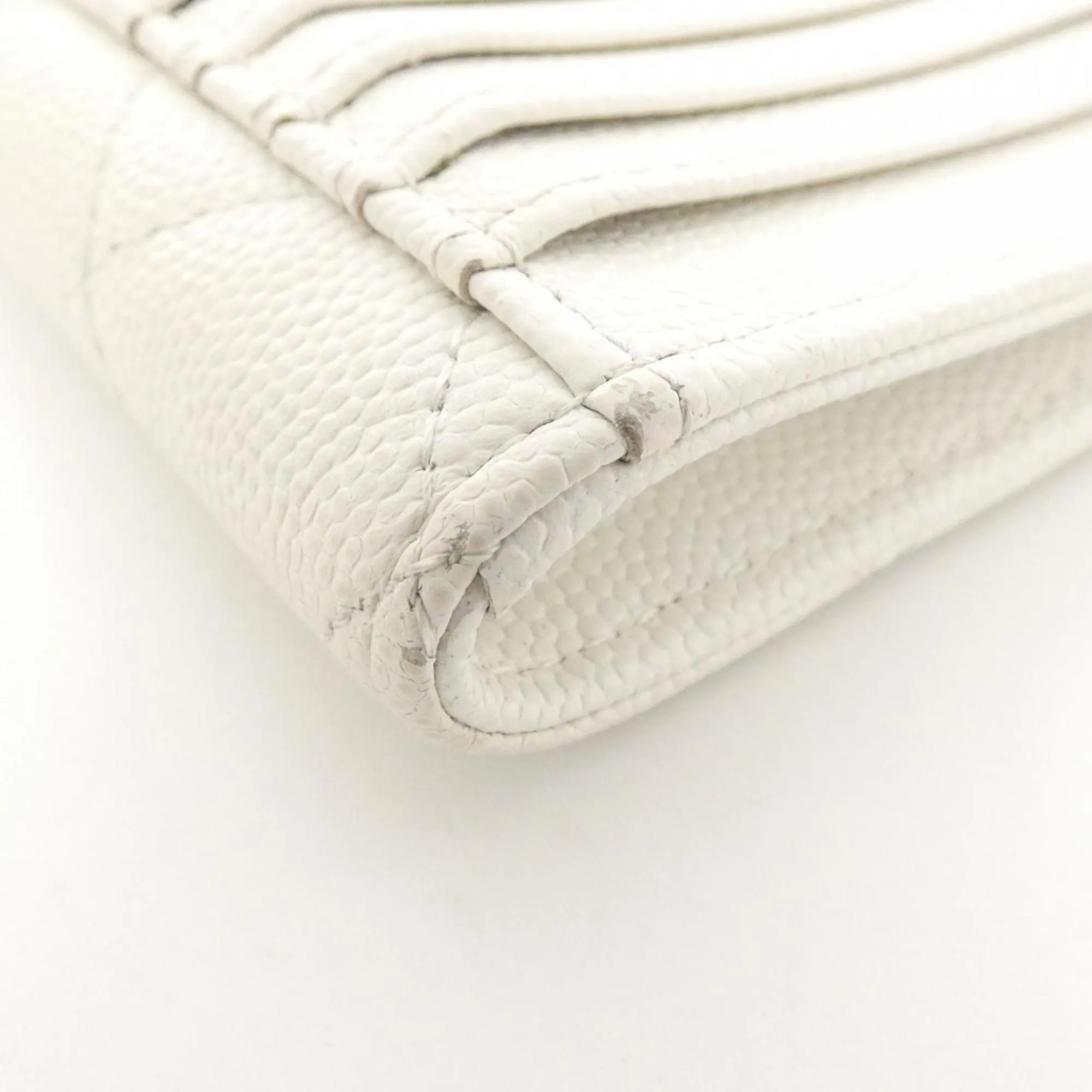 CHANEL White Card Holder