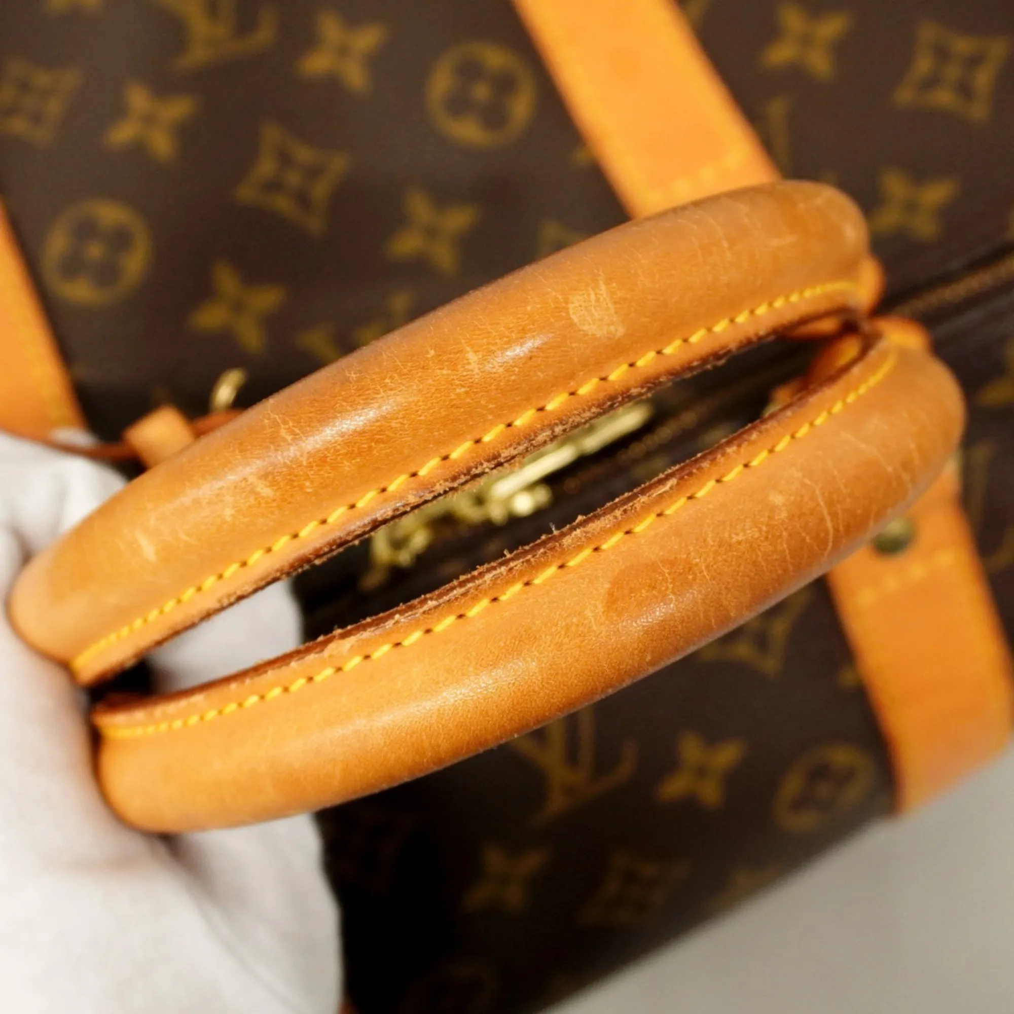 LOUIS VUITTON Brown Monogram Boston Bag