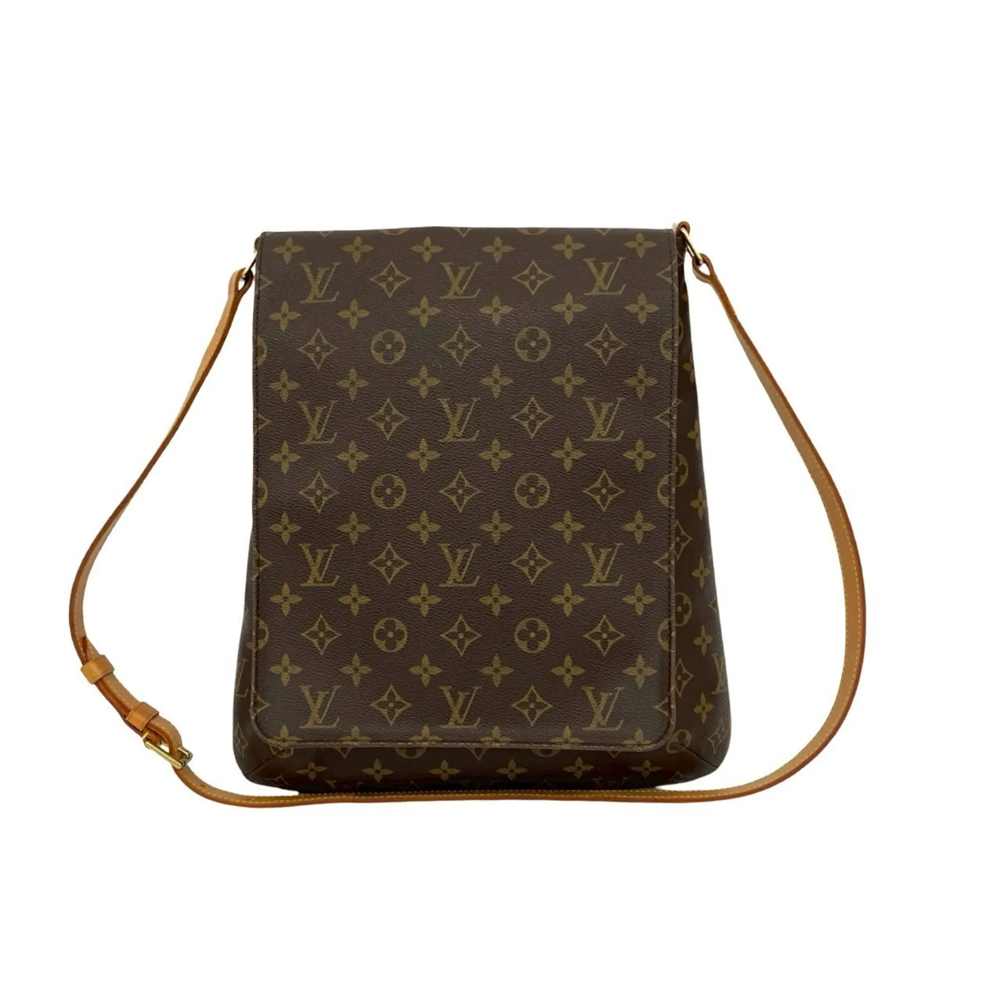 LOUIS VUITTON Brown Leather Shoulder Bag