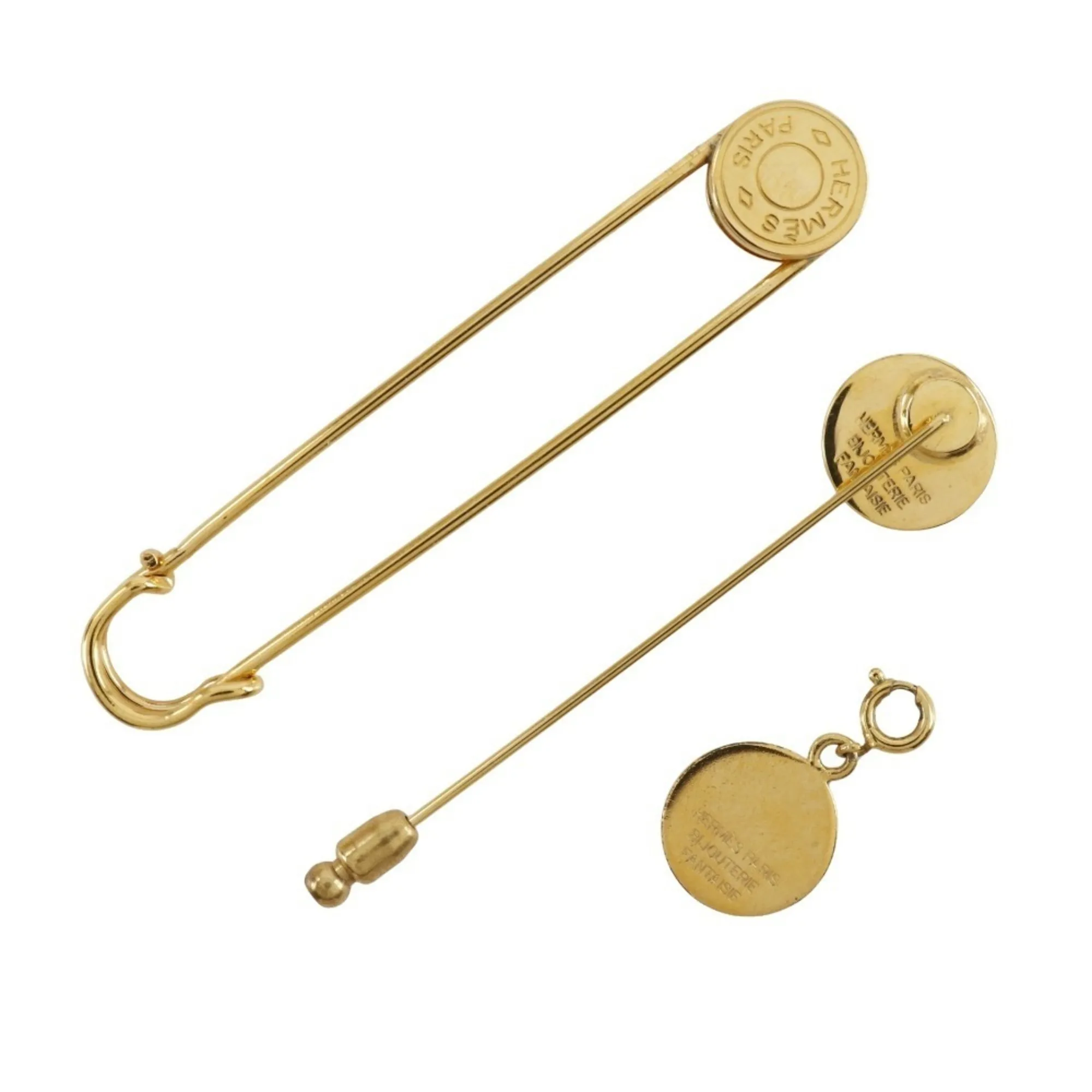HERMES Gold Brooch