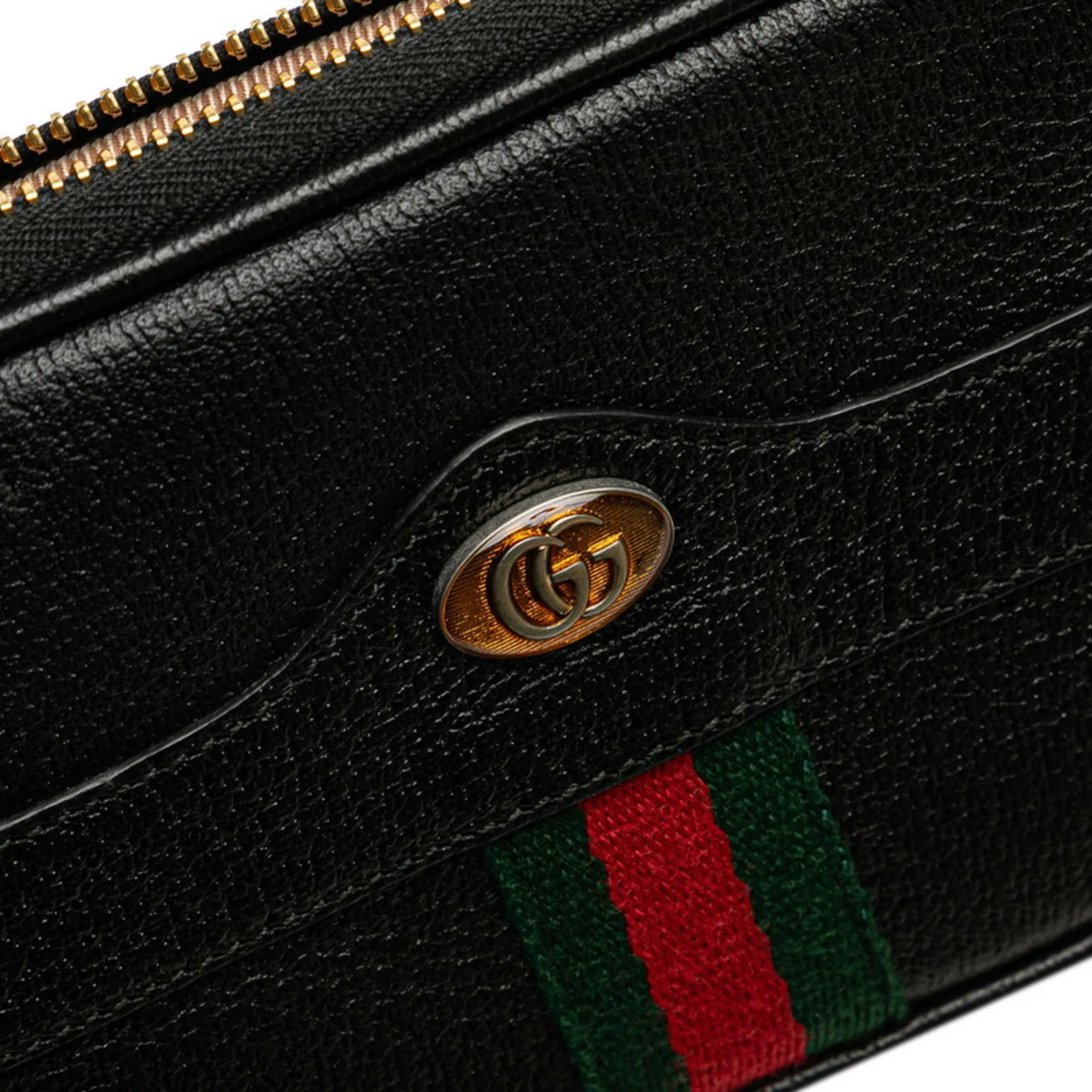 GUCCI Black Leather Fanny Pack