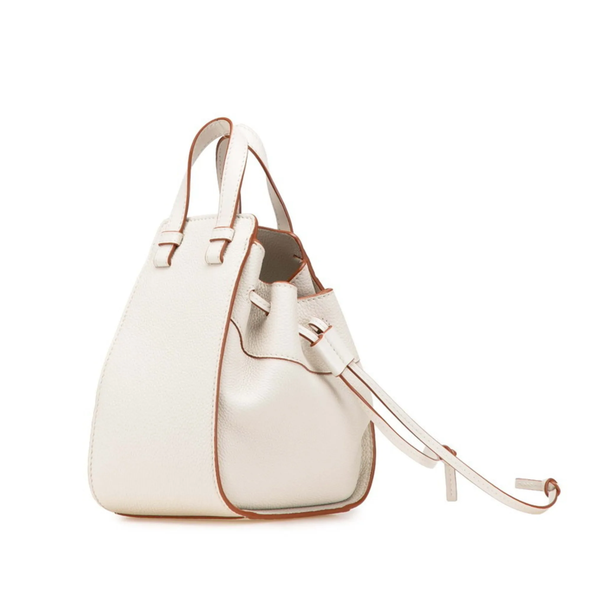 LOEWE White Leather Hammock Shoulder Bag