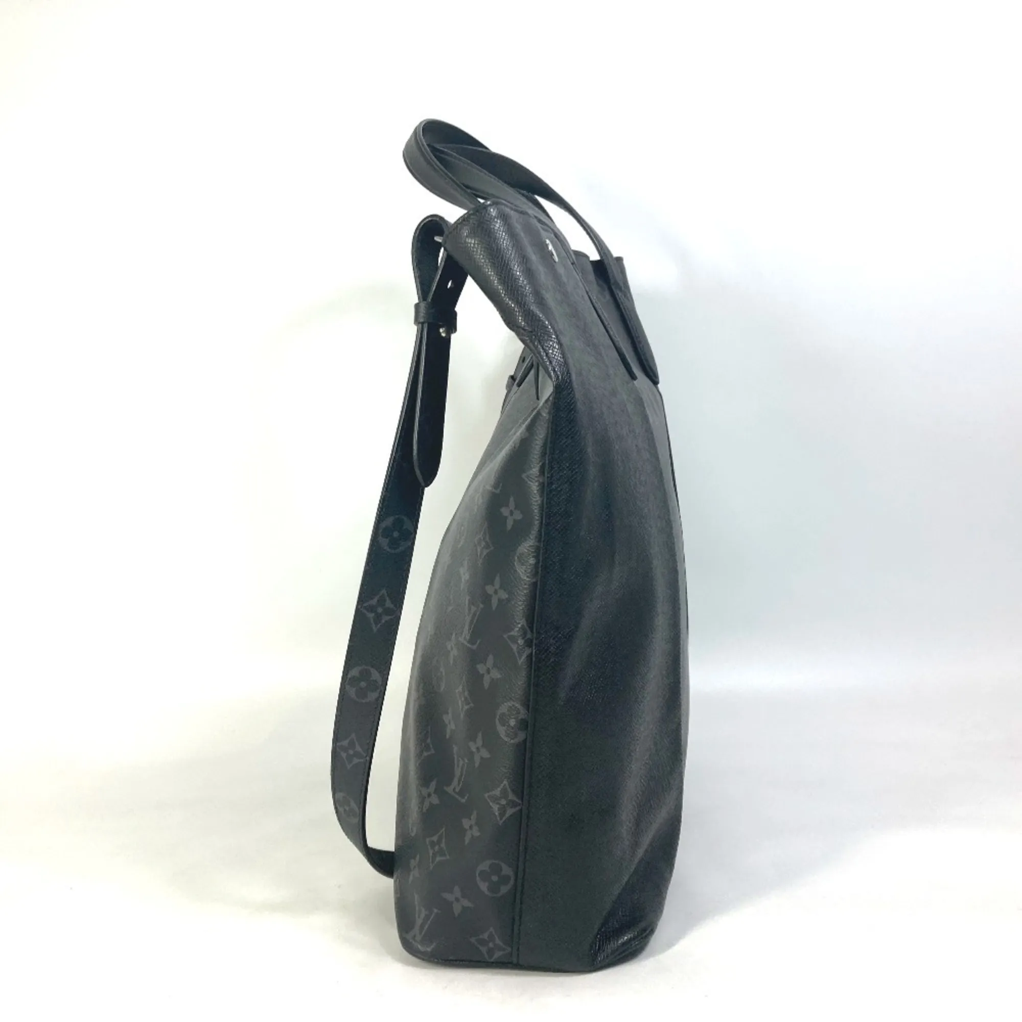 LOUIS VUITTON Black Monogram Leather Shoulder Bag