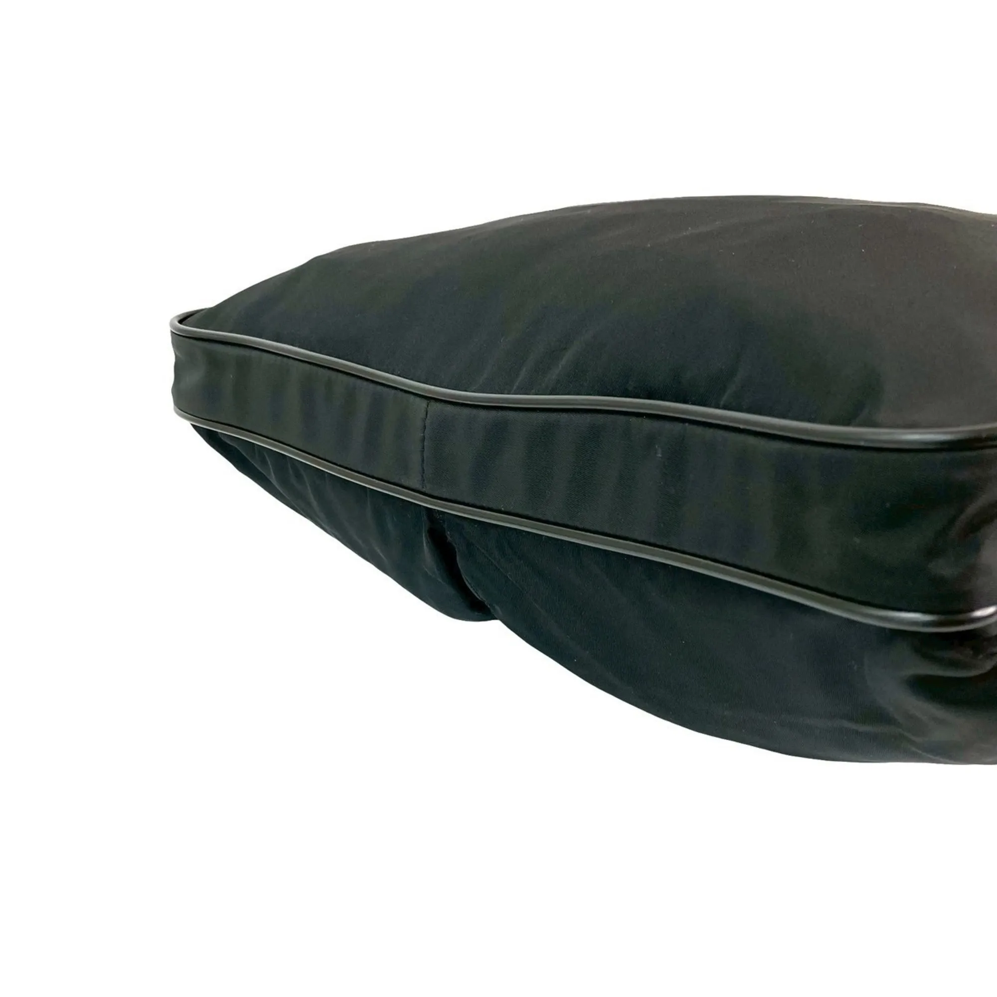 PRADA Black Leather Saffiano Shoulder Bag