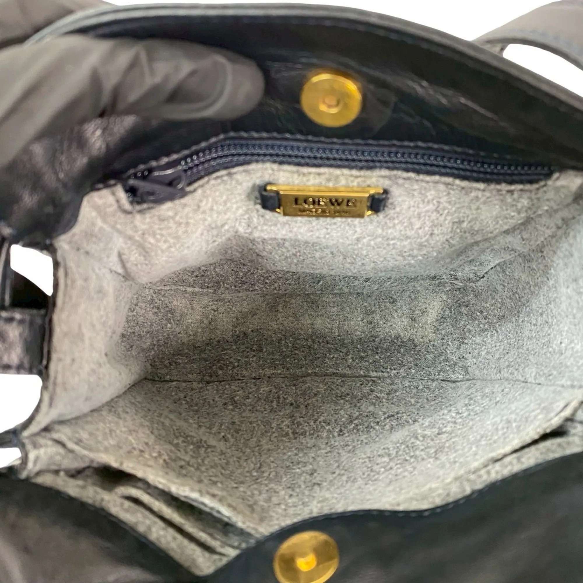 LOEWE Blue Leather Shoulder Bag