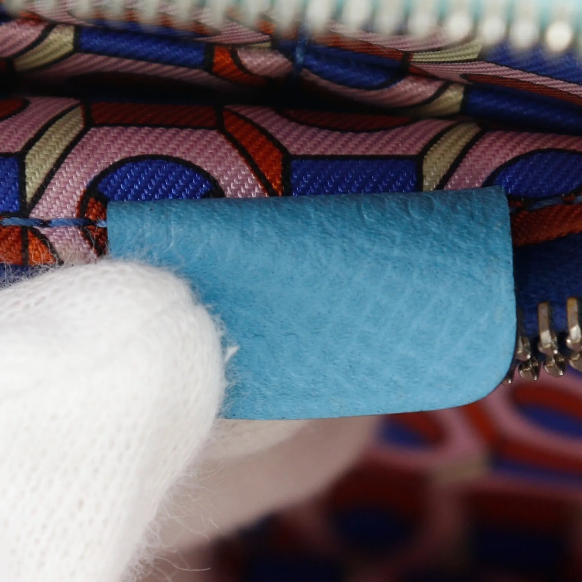 HERMES Blue Leather Wallet