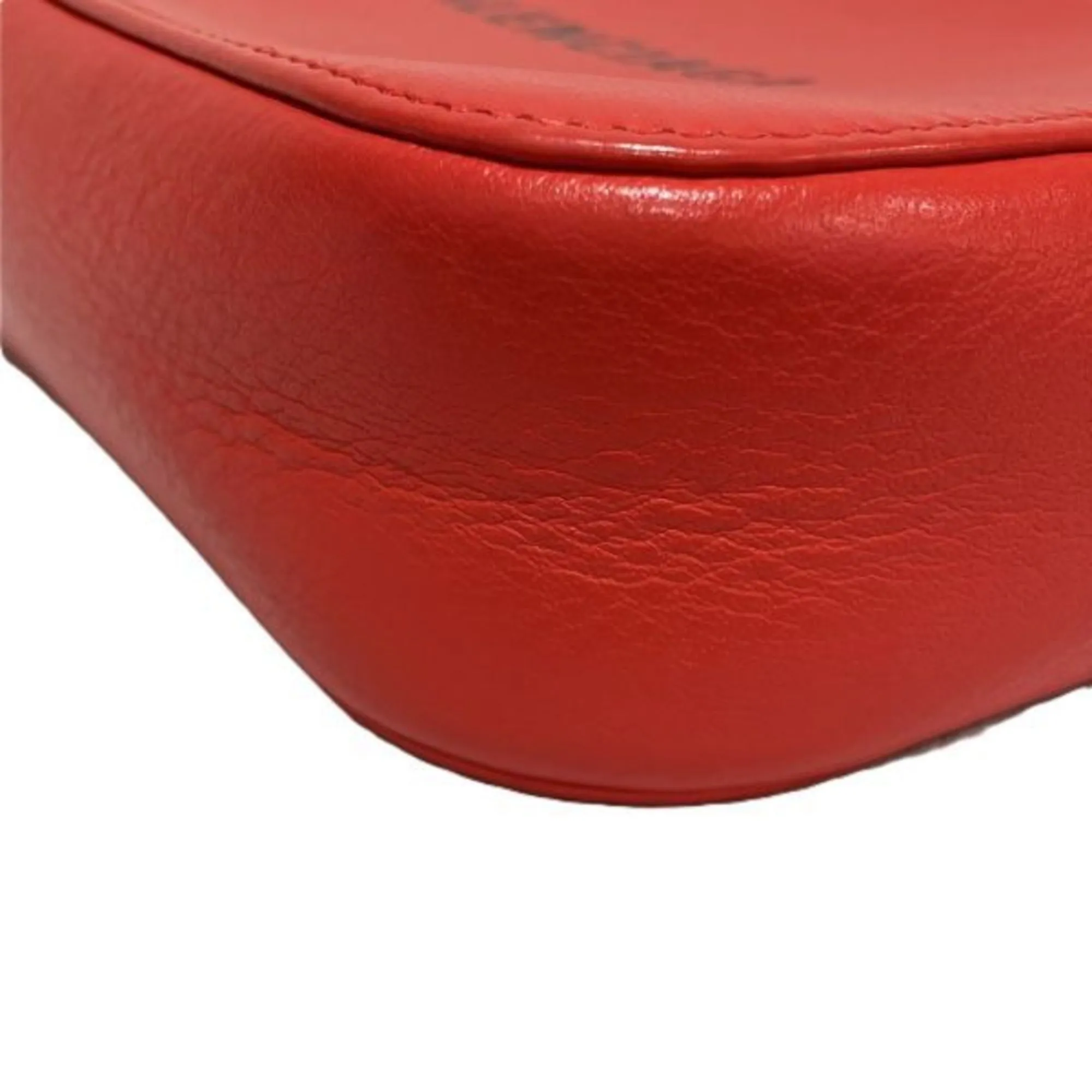 BALENCIAGA Red Leather Shoulder Bag