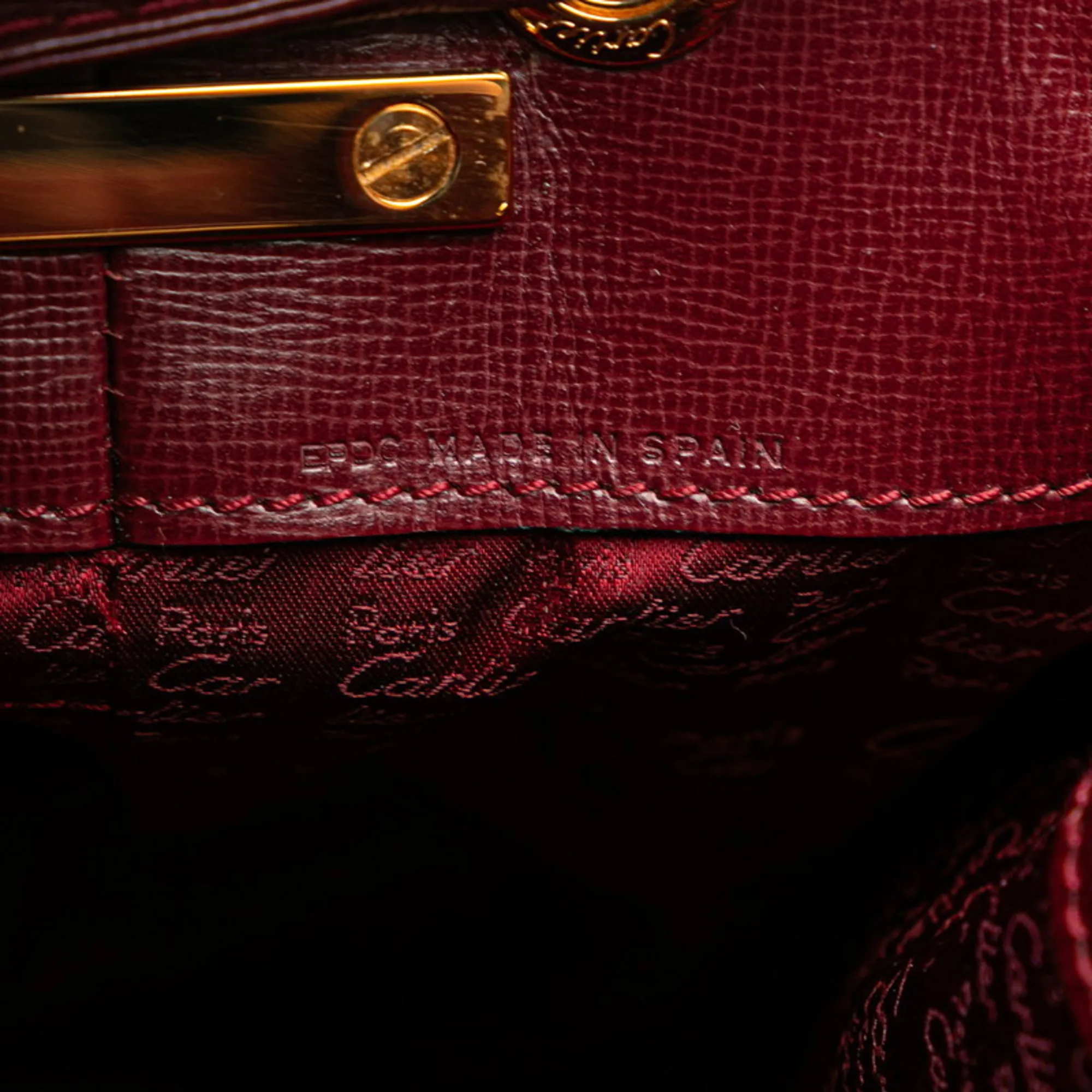 CARTIER Red Leather Shoulder Bag