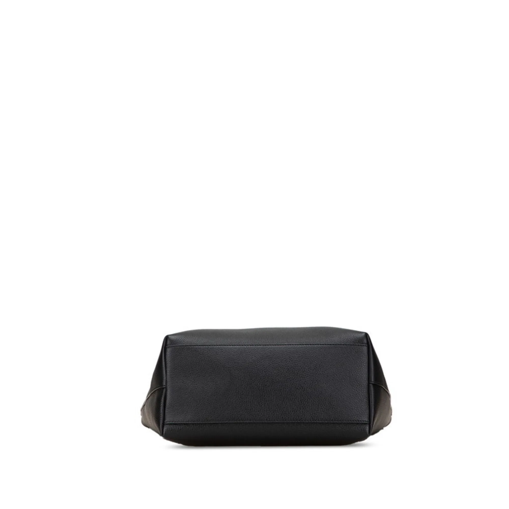 VERSACE Black Leather Shoulder Bag