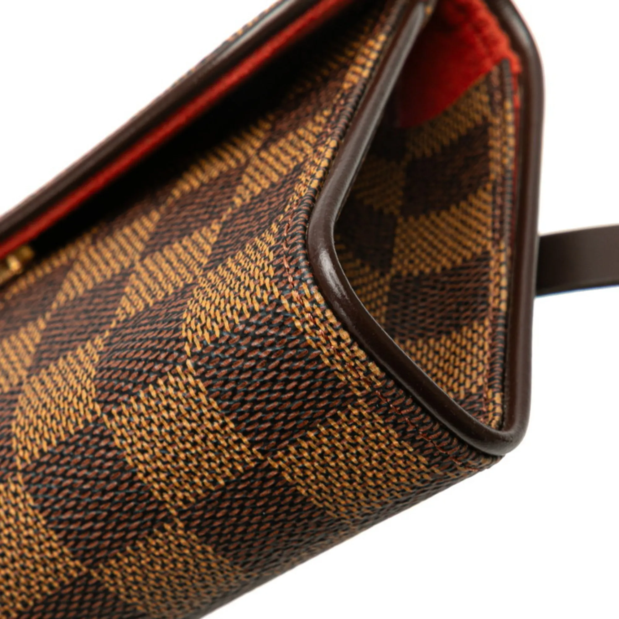 LOUIS VUITTON Brown Damier Leather Hobo Bag