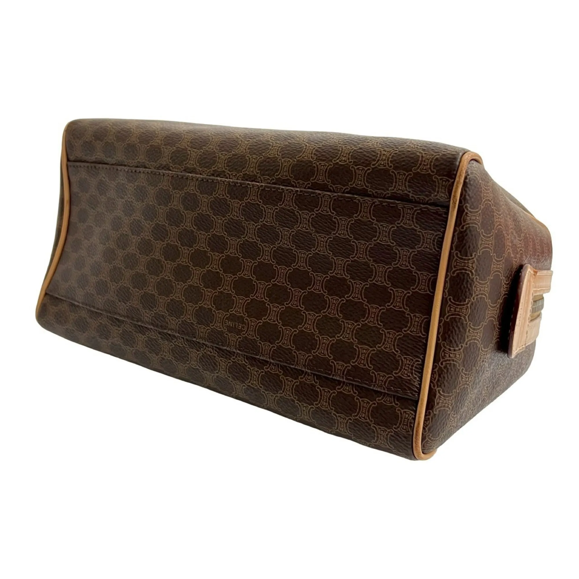 CELINE Brown Leather Boston Bag