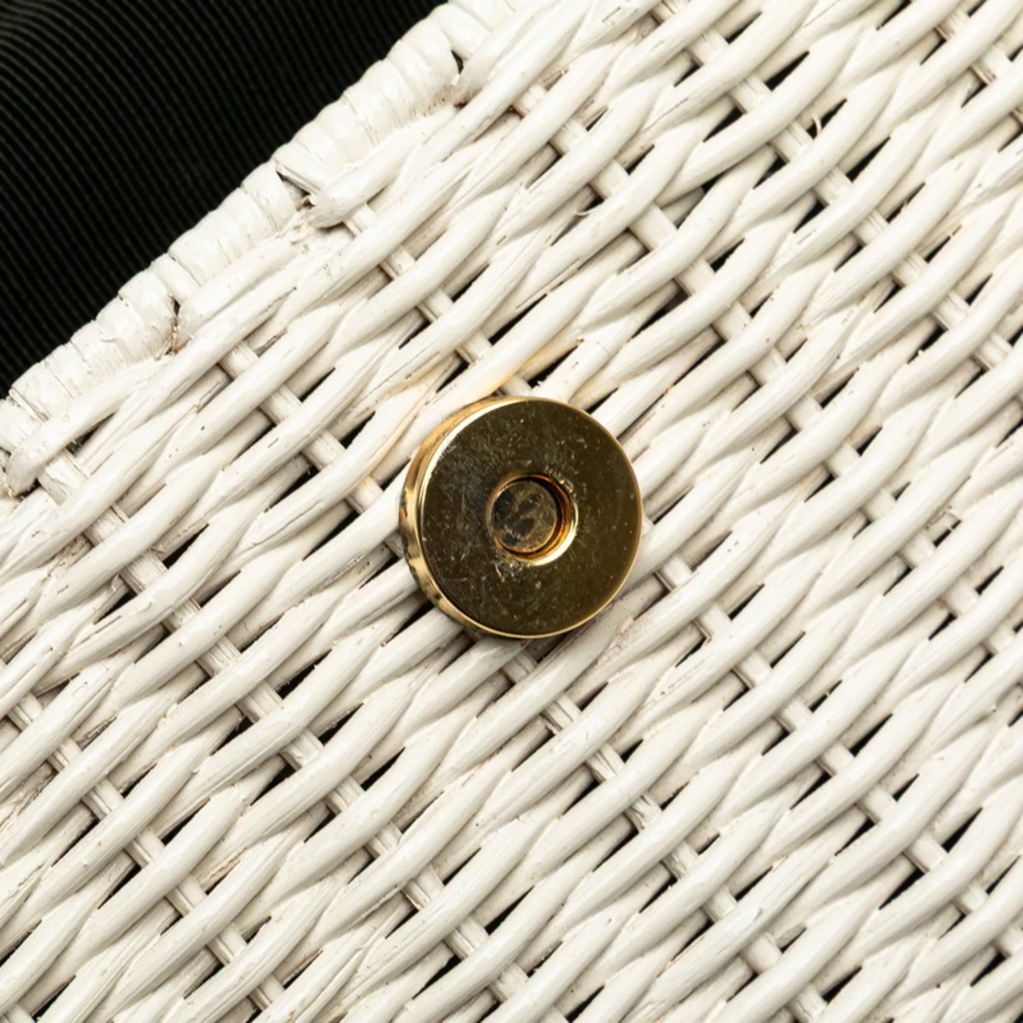 SALVATORE FERRAGAMO White Straw Bag