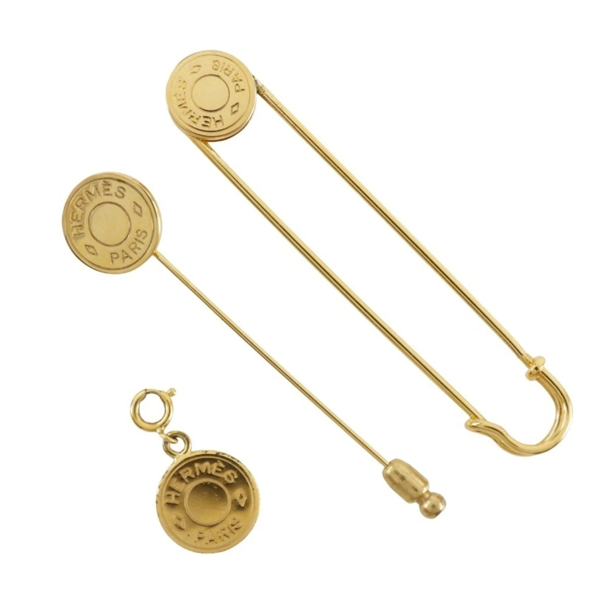 HERMES Gold Brooch
