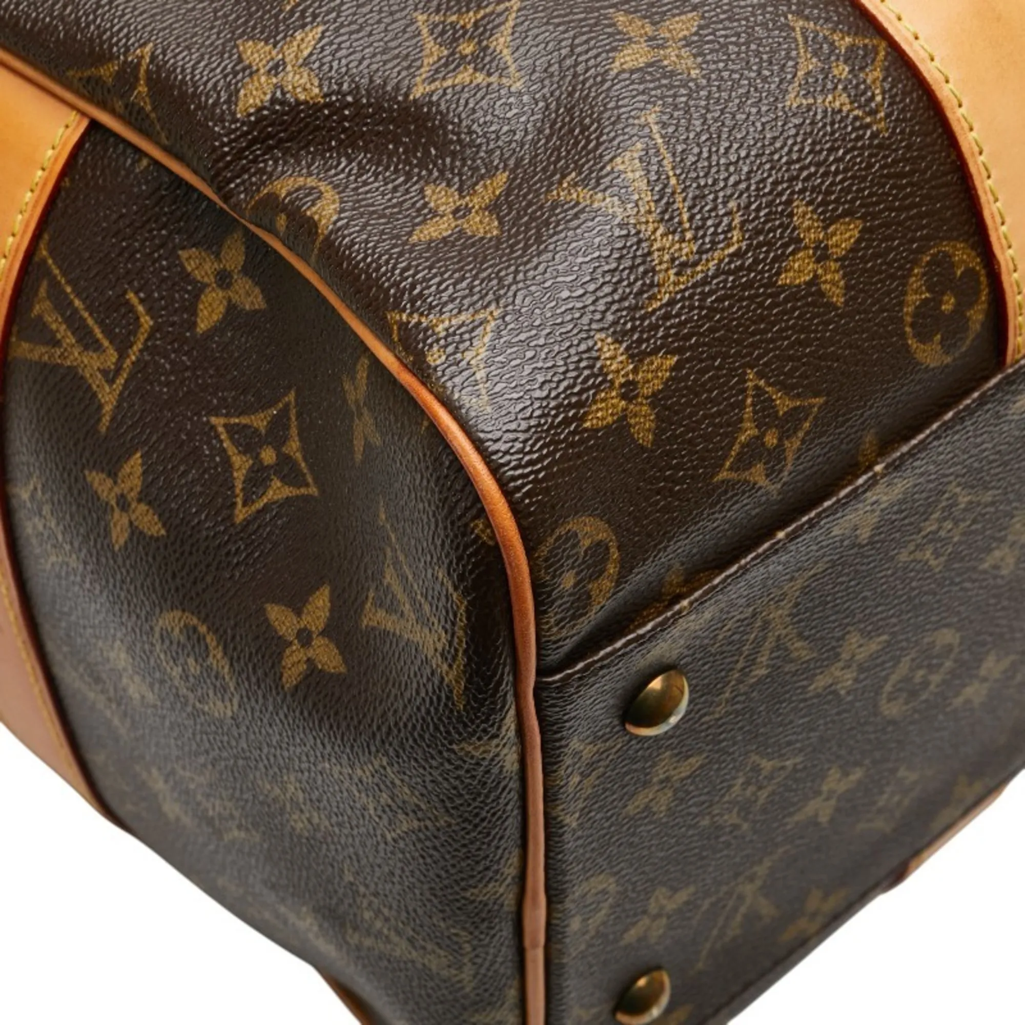 LOUIS VUITTON Brown Monogram Leather Boston Bag