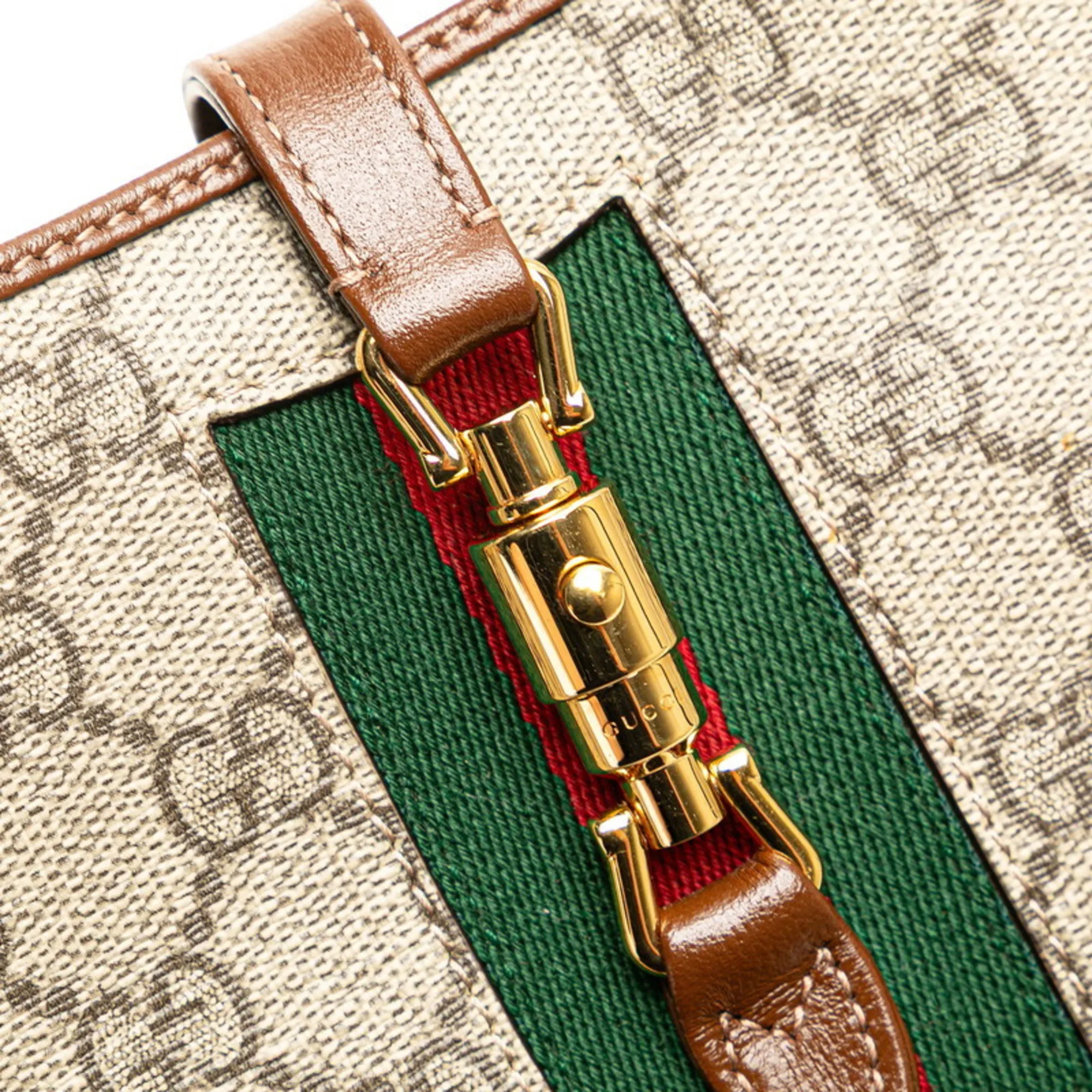 GUCCI Cream Leather Jackie Shoulder Bag