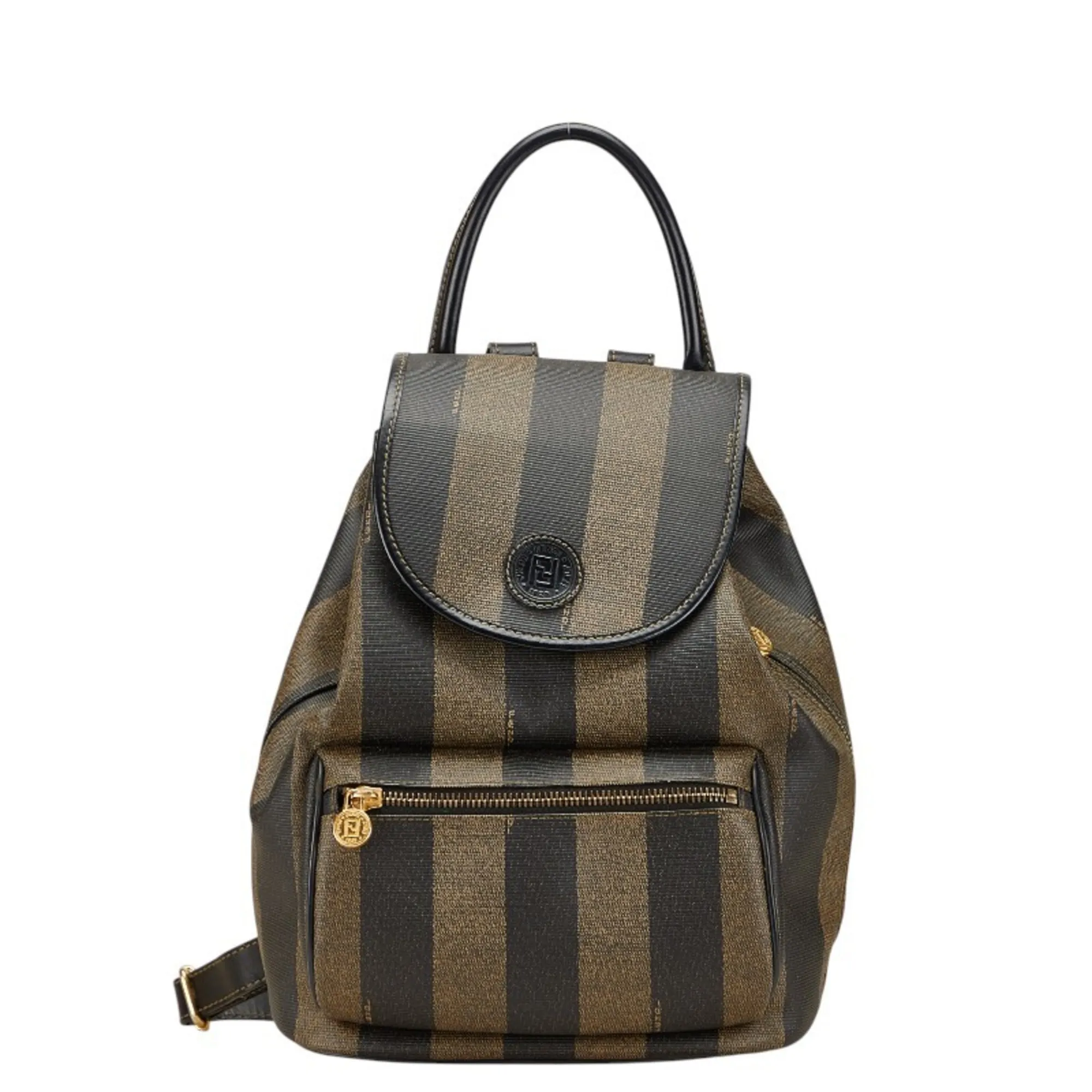 FENDI Black Leather Backpack