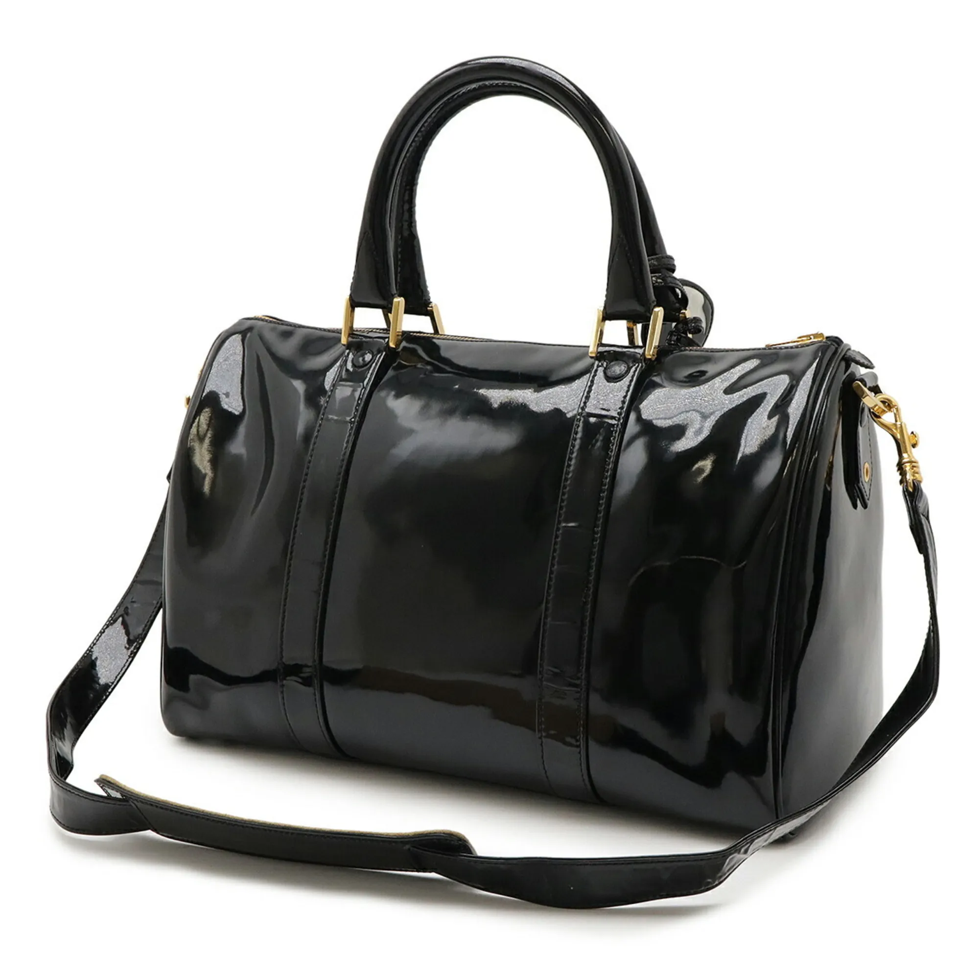 CHANEL Black Leather Logo Shoulder Bag