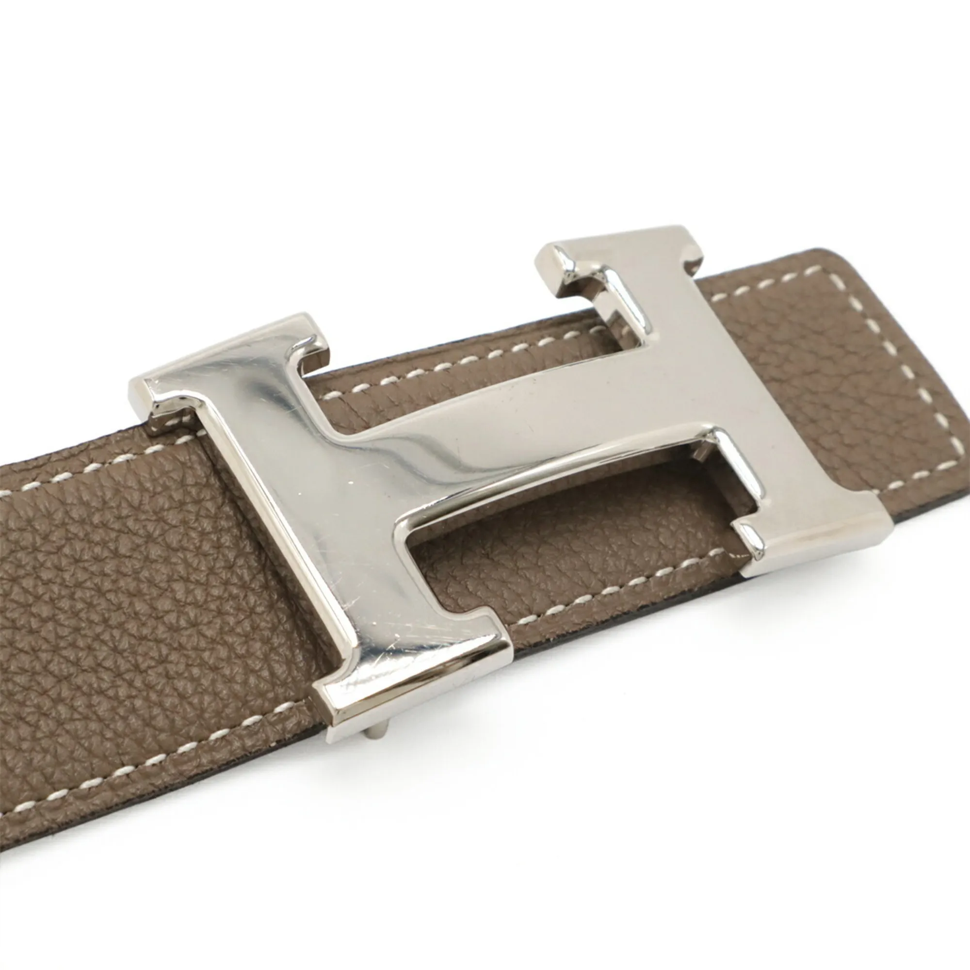 HERMES Black Leather Belt