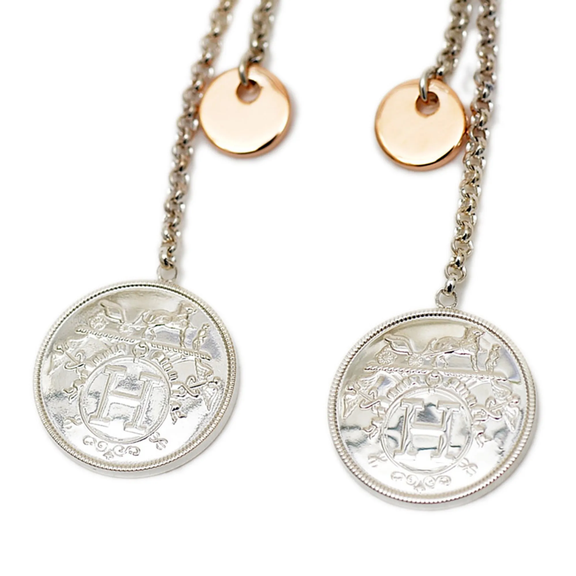 HERMES Brown Earrings