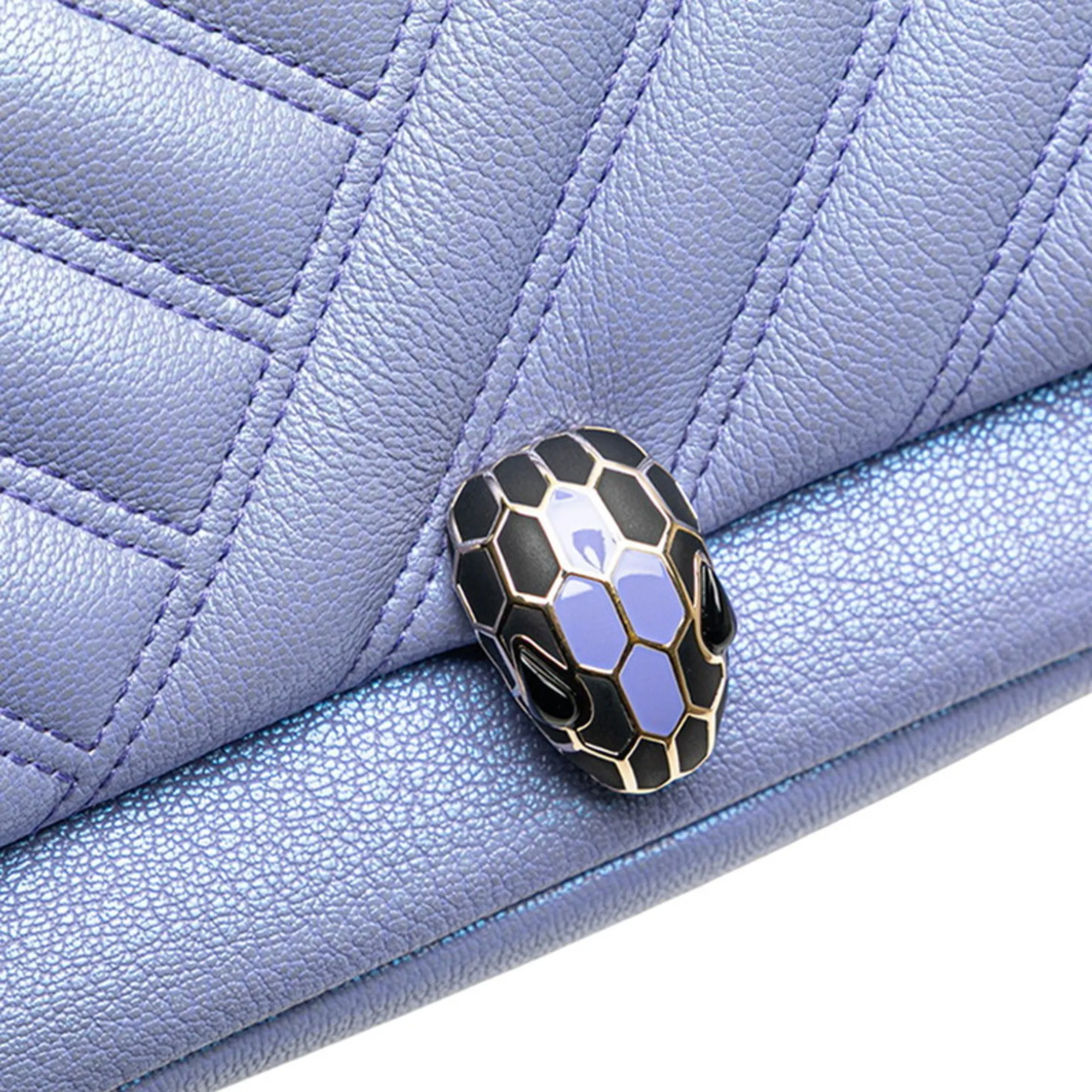 BVLGARI Purple Leather Shoulder Bag