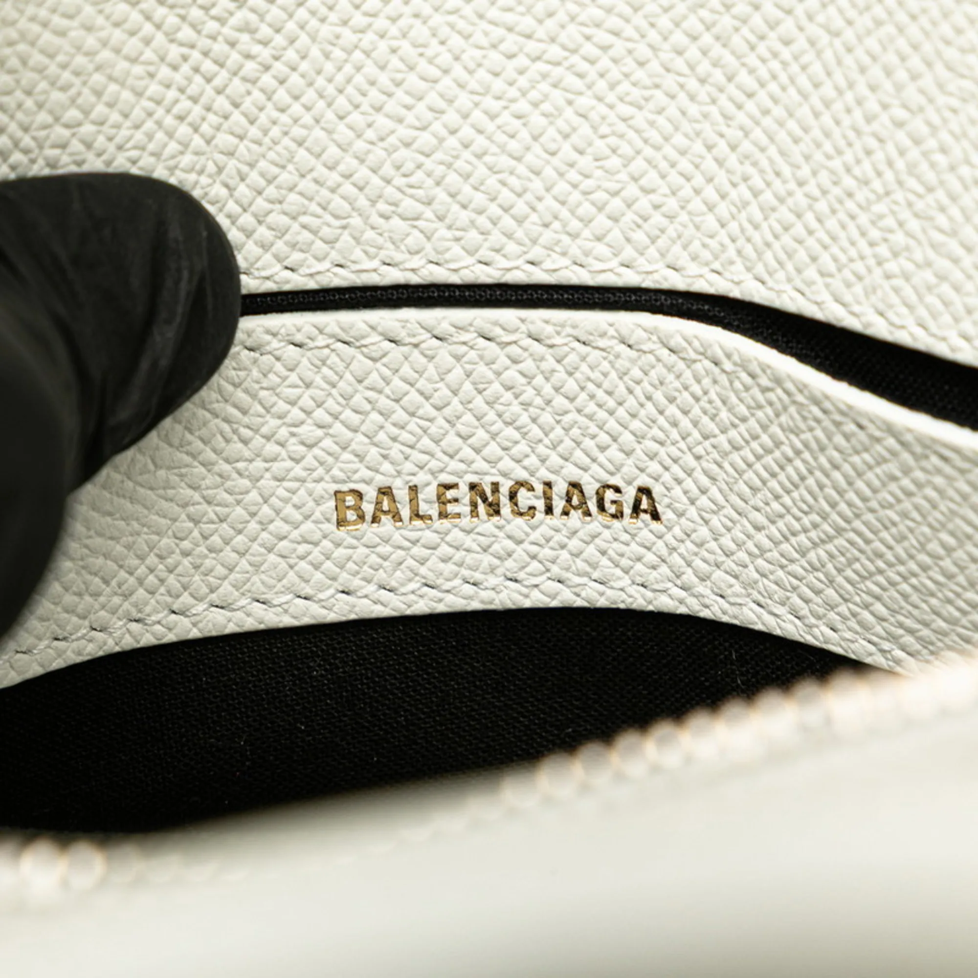 BALENCIAGA Black Leather Shoulder Bag