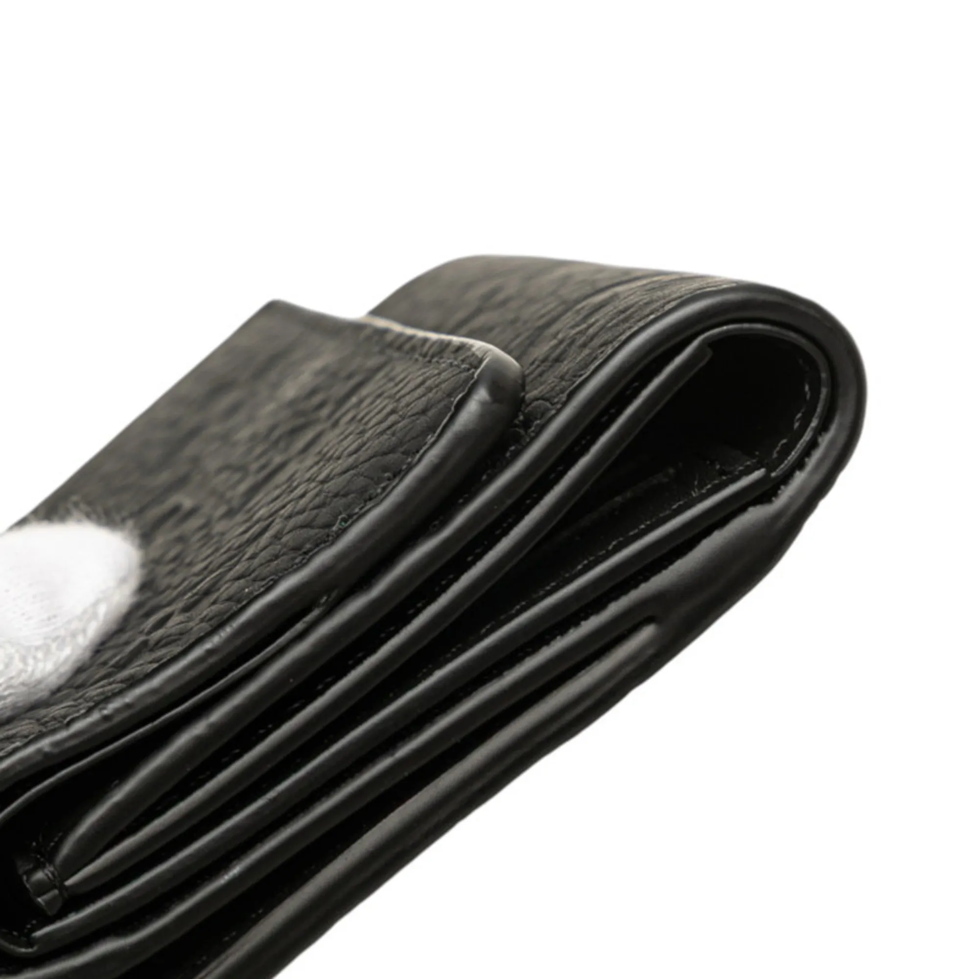 LOUIS VUITTON Black Monogram Leather Wallet