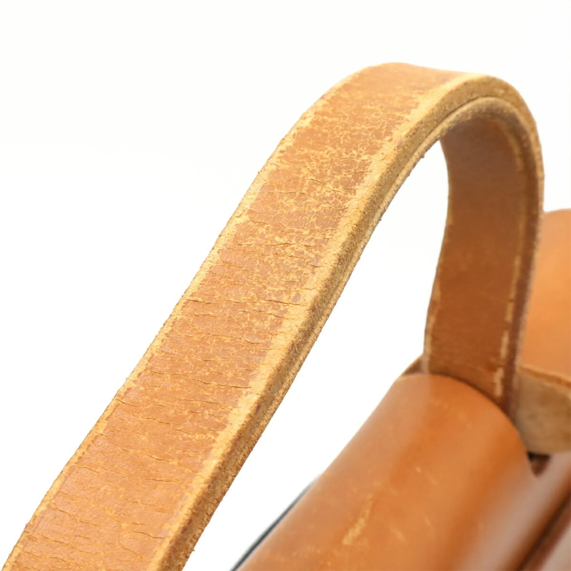 HERMES Brown Leather Shoulder Bag