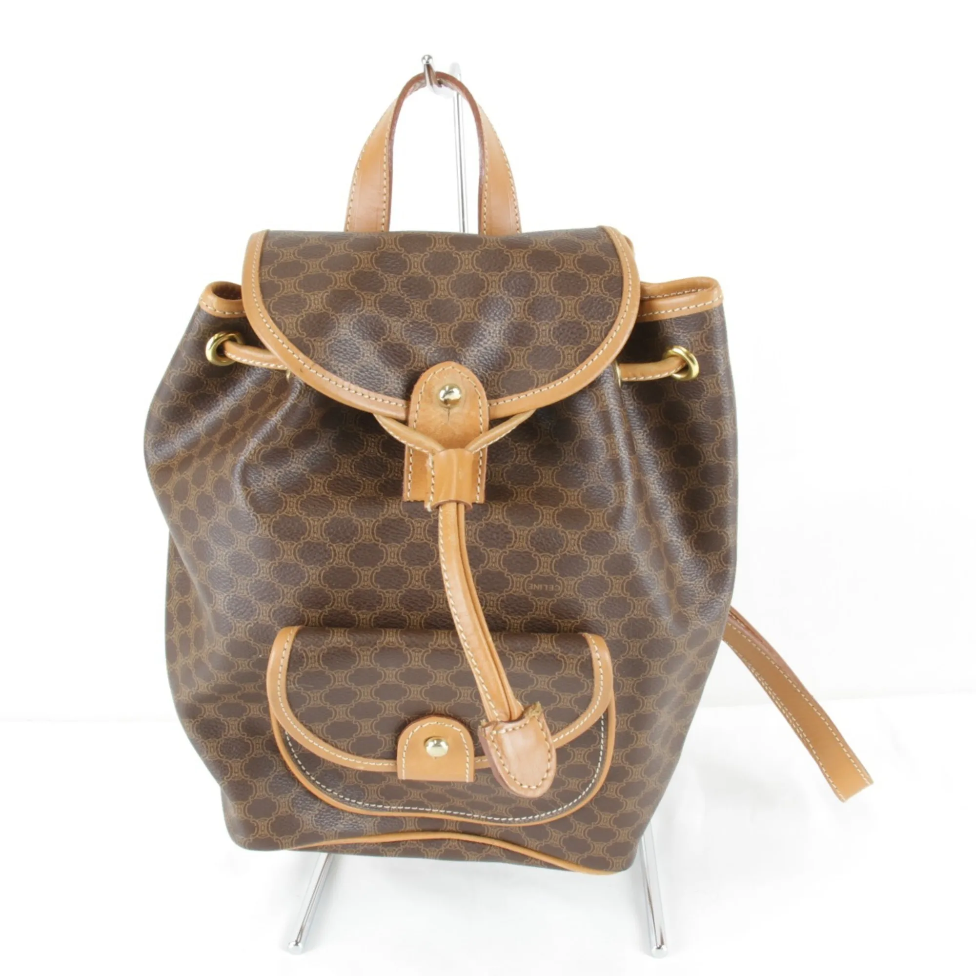 CELINE Brown Leather Backpack