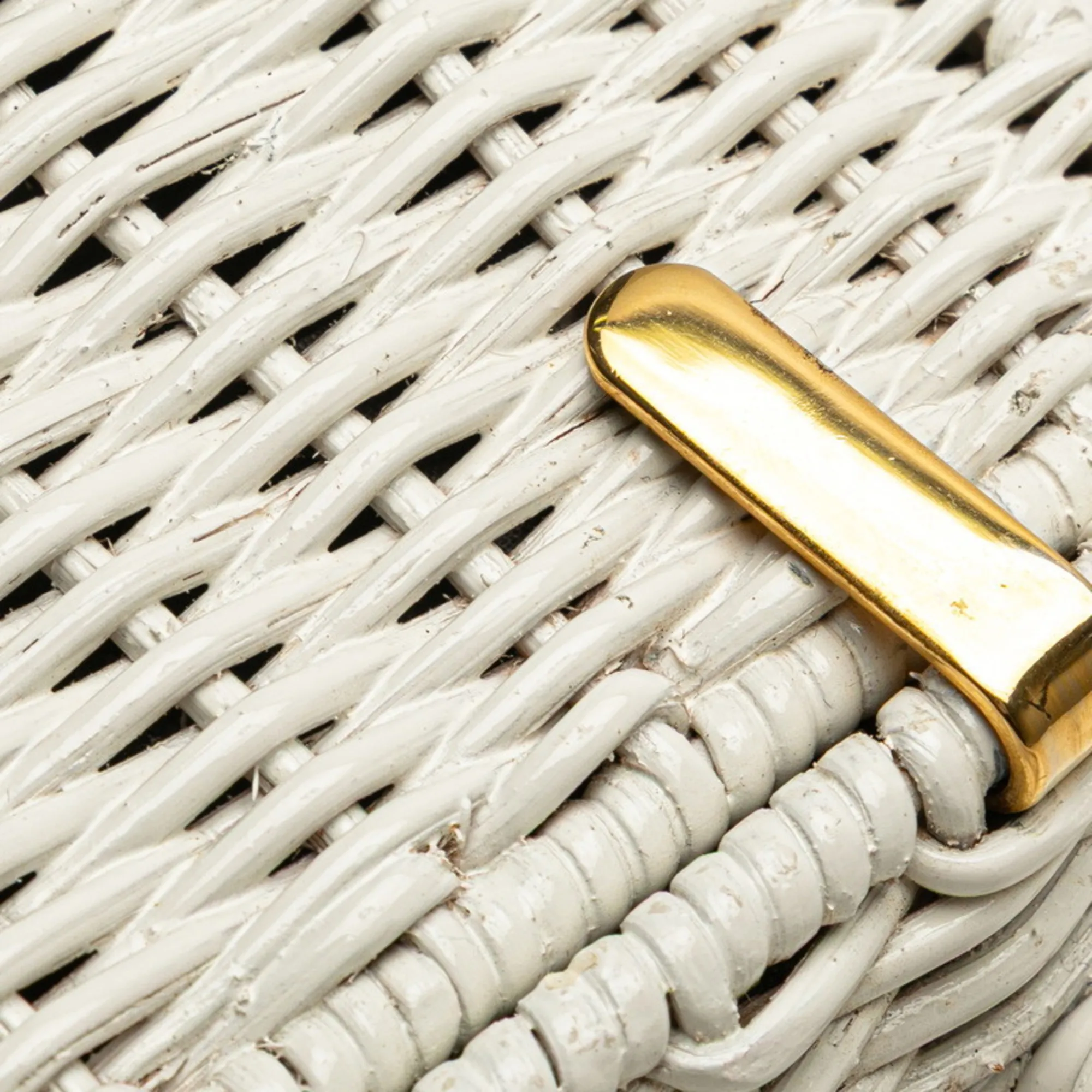 SALVATORE FERRAGAMO White Straw Bag