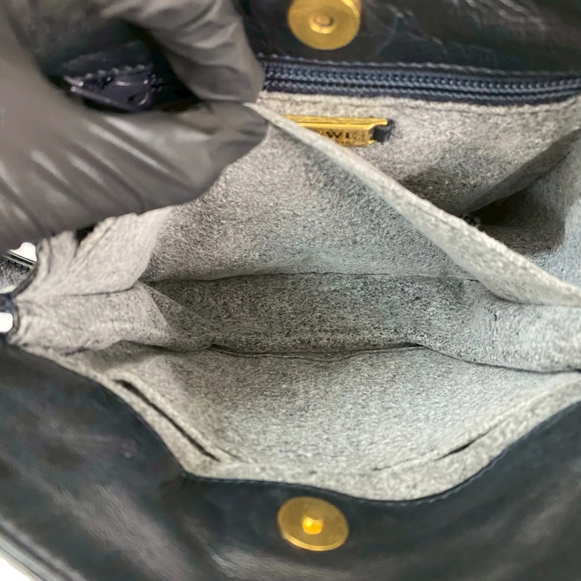 LOEWE Blue Leather Shoulder Bag