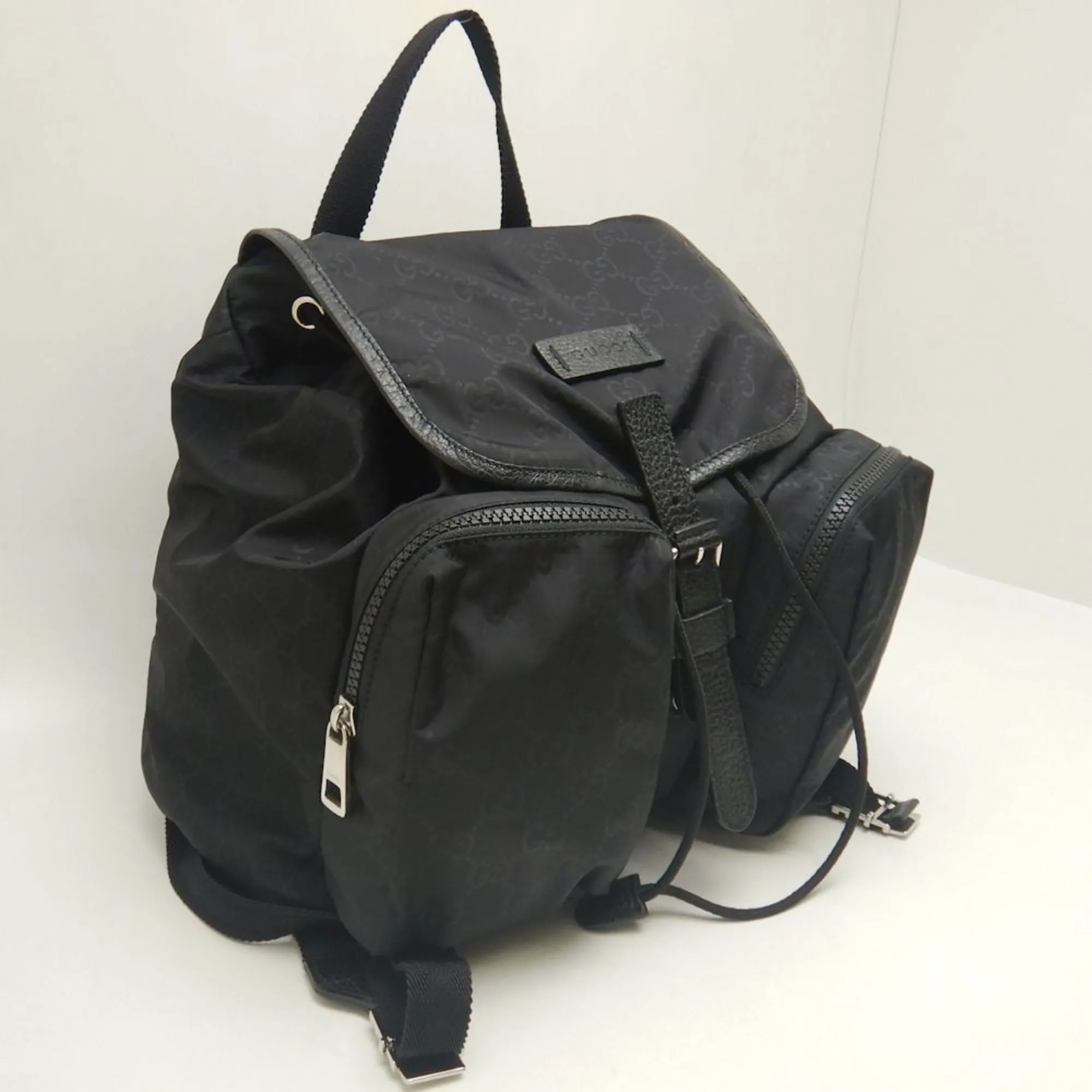 GUCCI Black Leather Backpack