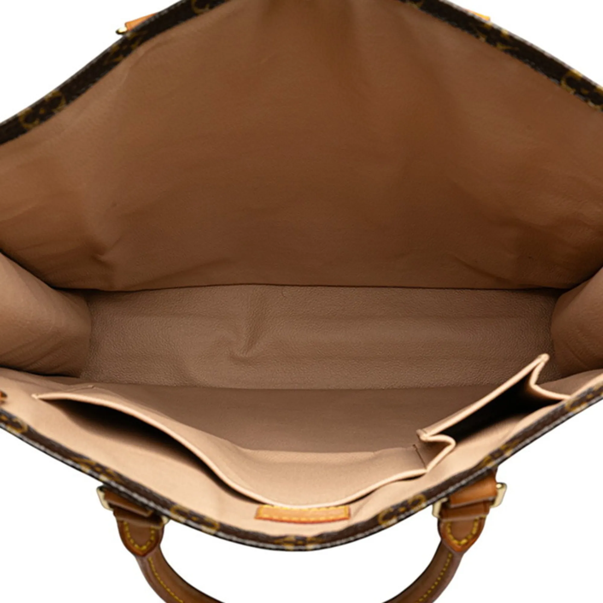 LOUIS VUITTON Brown Monogram Leather Tote Bag